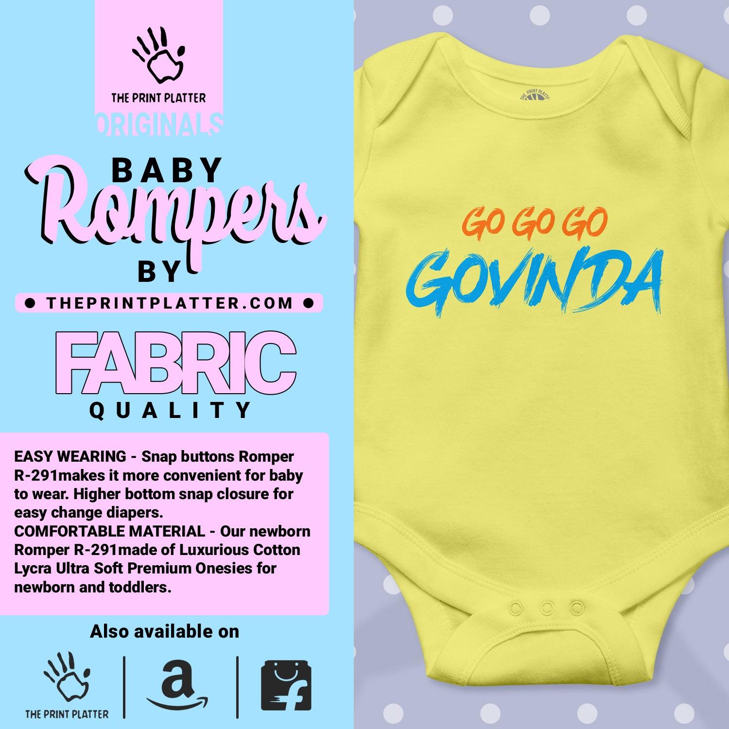 Go Go Go Govinda Unisex Half Sleeve Romper