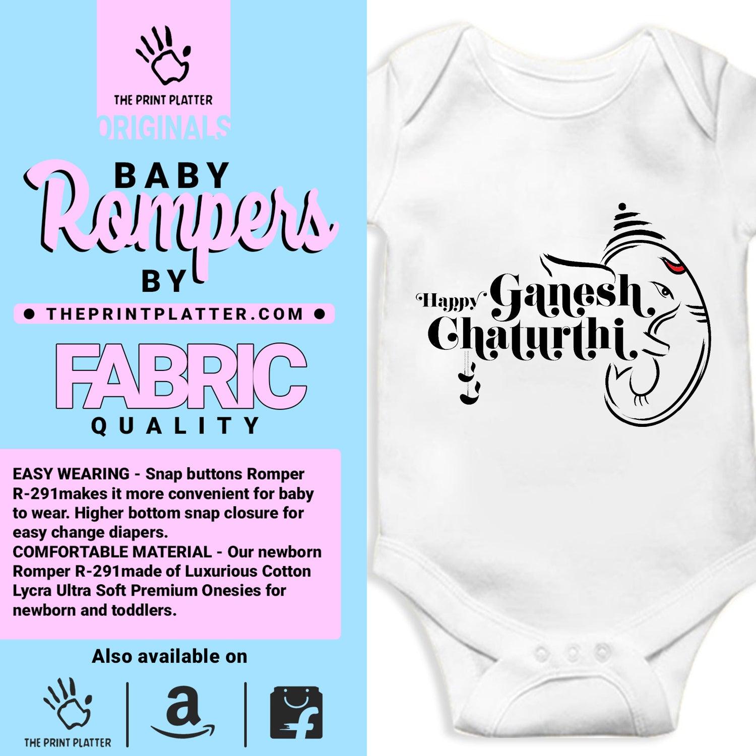 Happy Ganesh Chaturthi Unisex Half Sleeve Romper