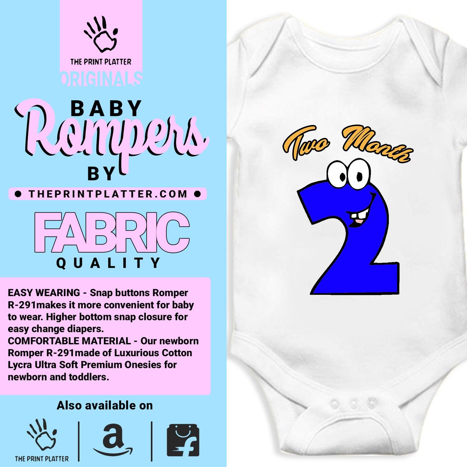 Two Month Unisex Half Sleeve Romper