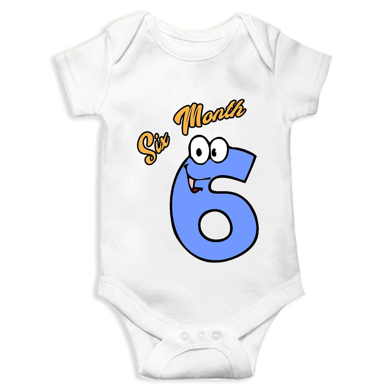 Six Month Unisex Half Sleeve Romper