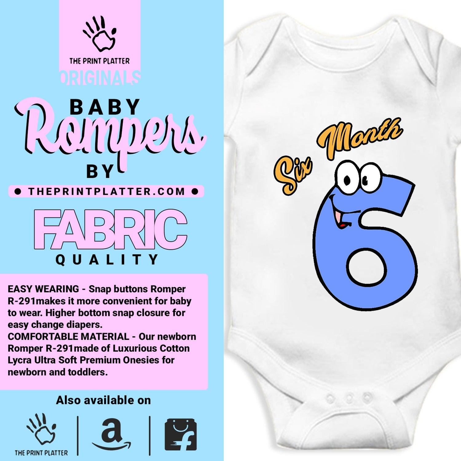 Six Month Unisex Half Sleeve Romper