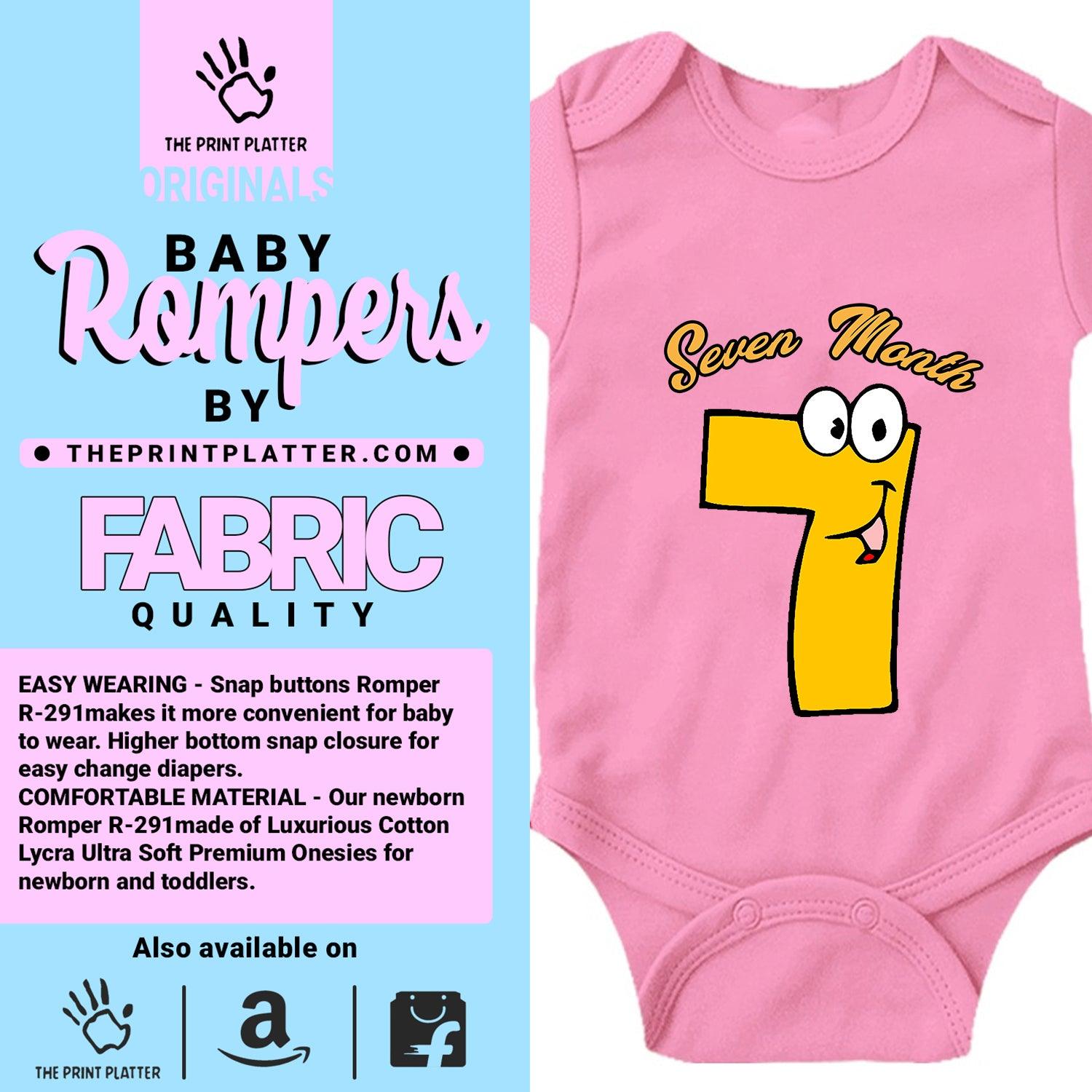 Seven Month Unisex Half Sleeve Romper