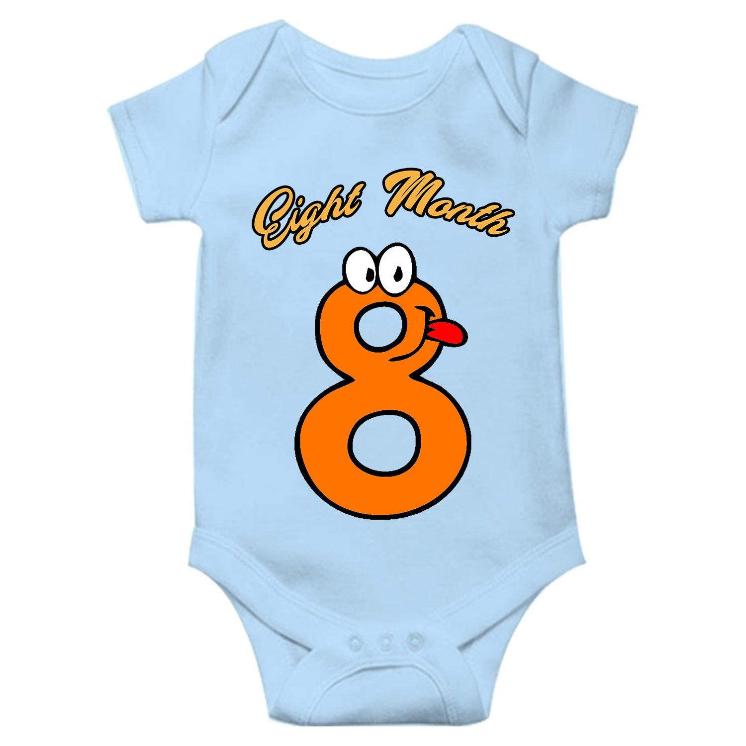 Eight Month Unisex Half Sleeve Romper