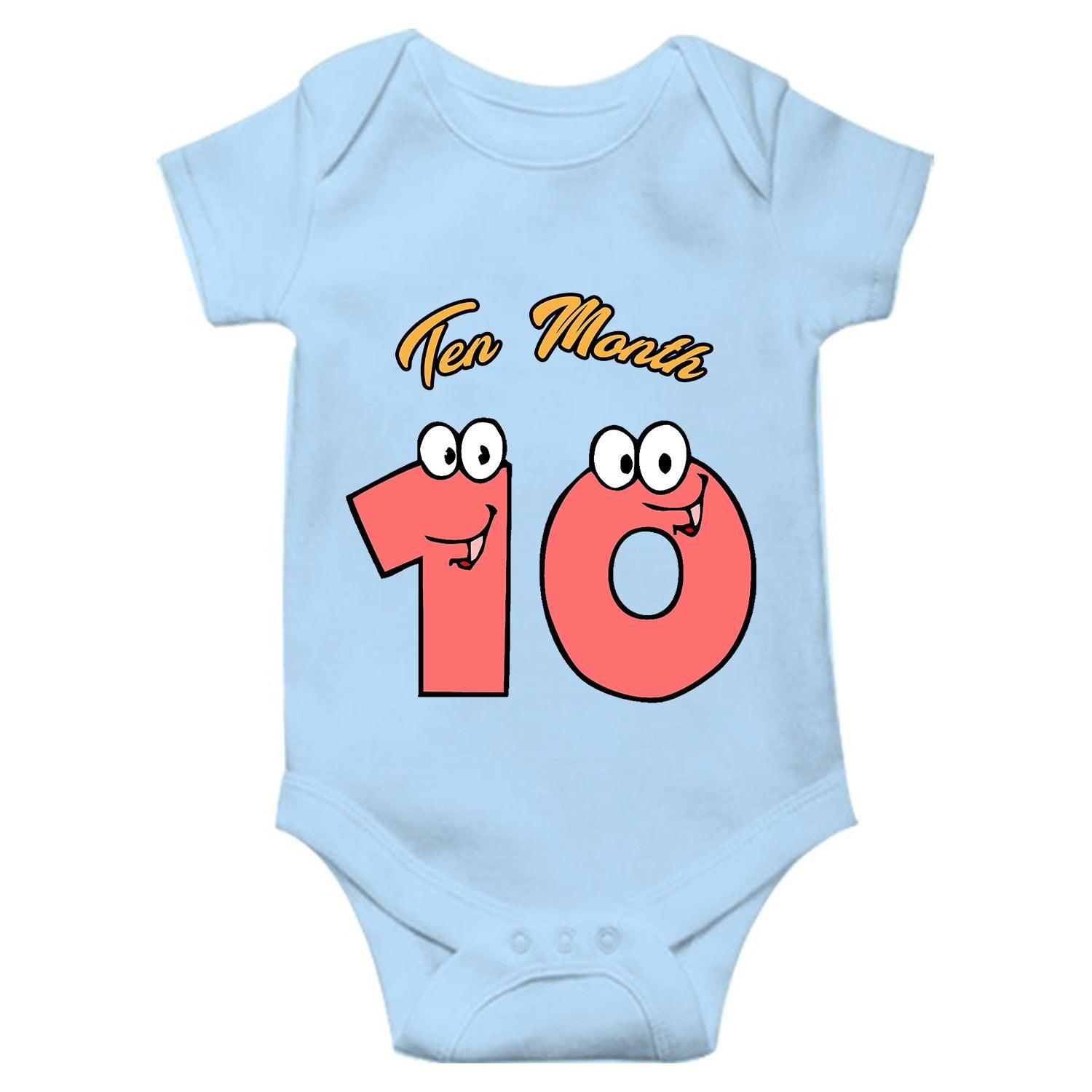 Ten Month Unisex Half Sleeve Romper