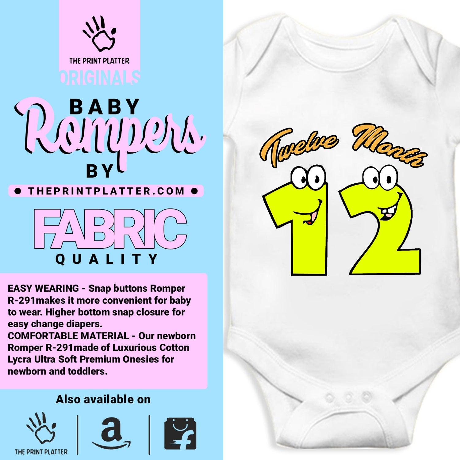 Twelve Month Unisex Half Sleeve Romper
