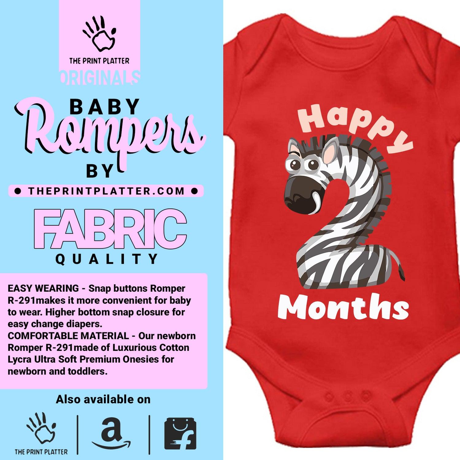 Happy 2 Month Unisex Half Sleeve Romper