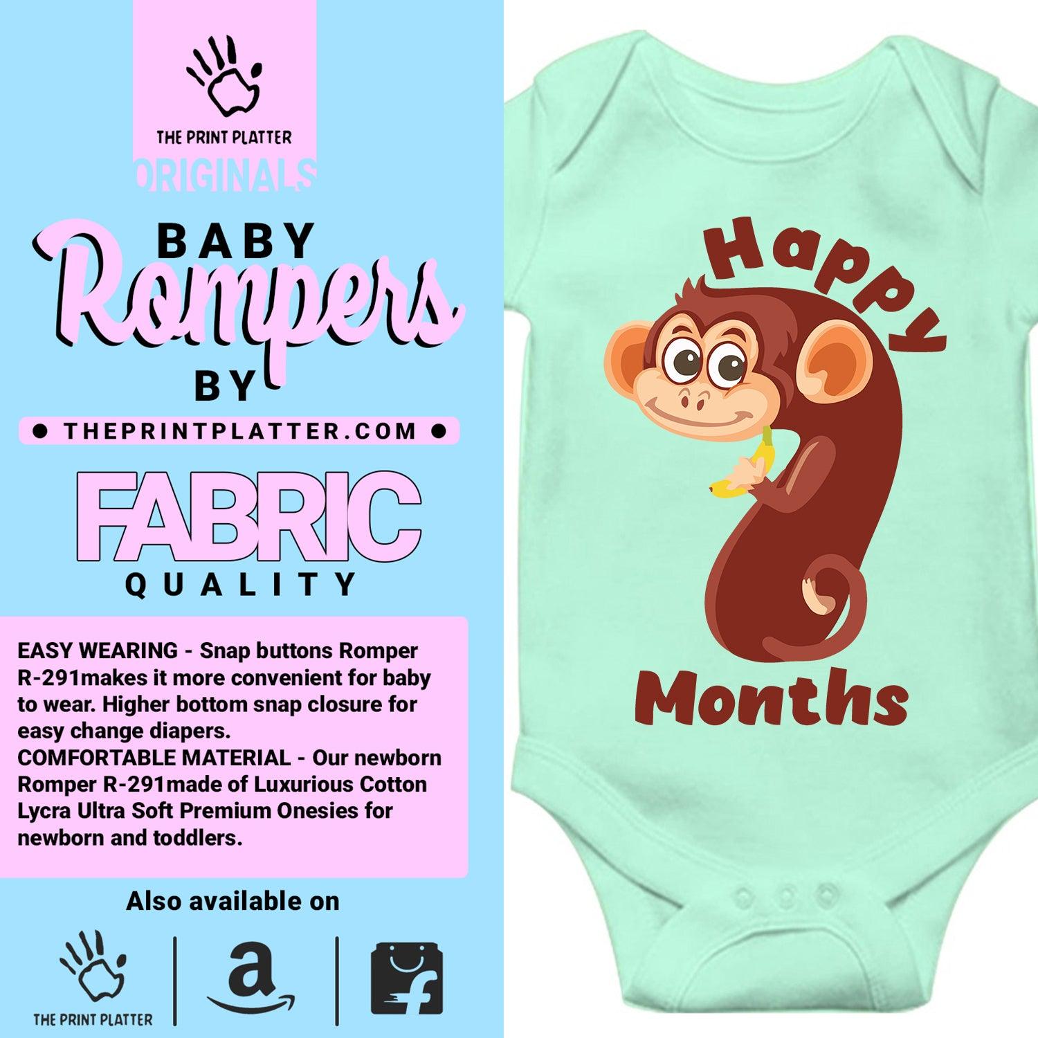 Happy 7 Month Unisex Half Sleeve Romper