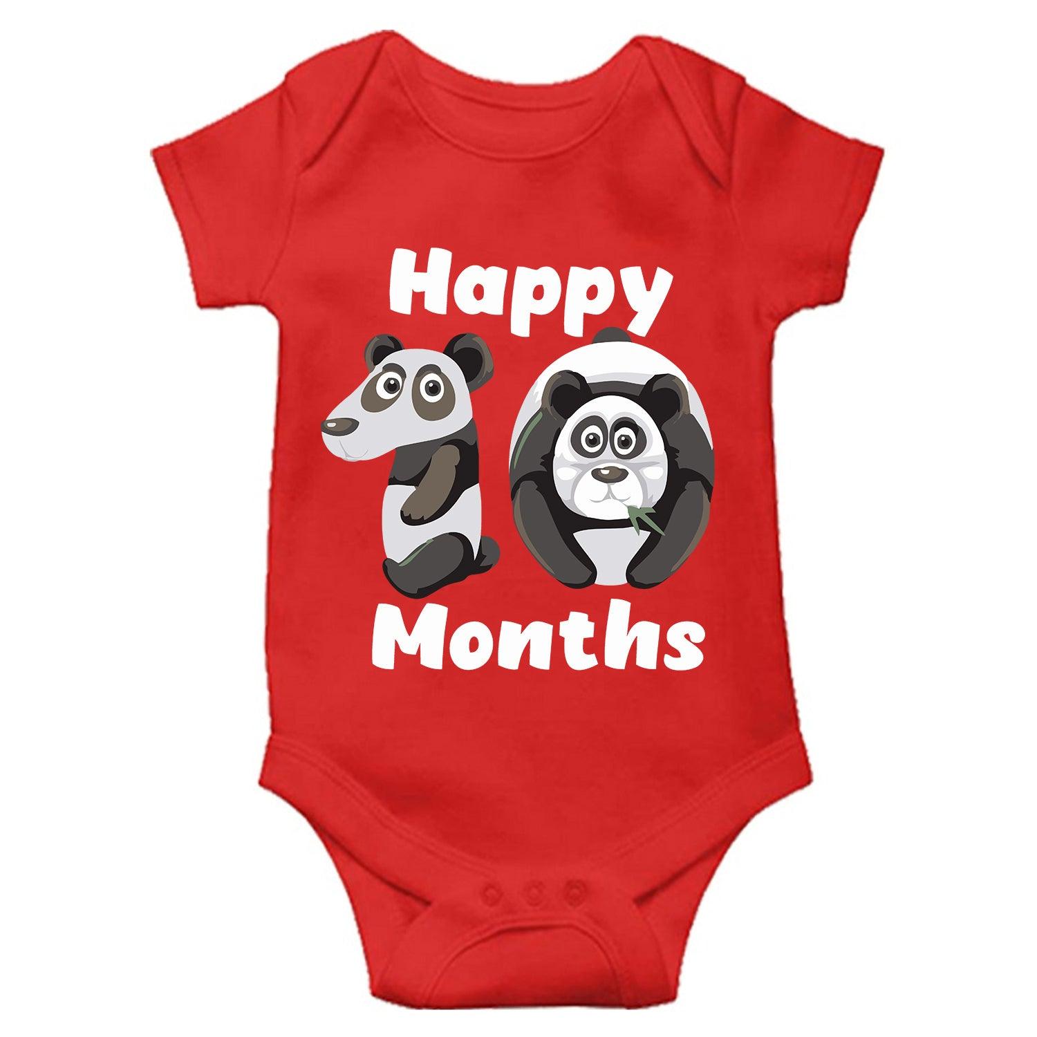 Happy 10 Month Unisex Half Sleeve Romper
