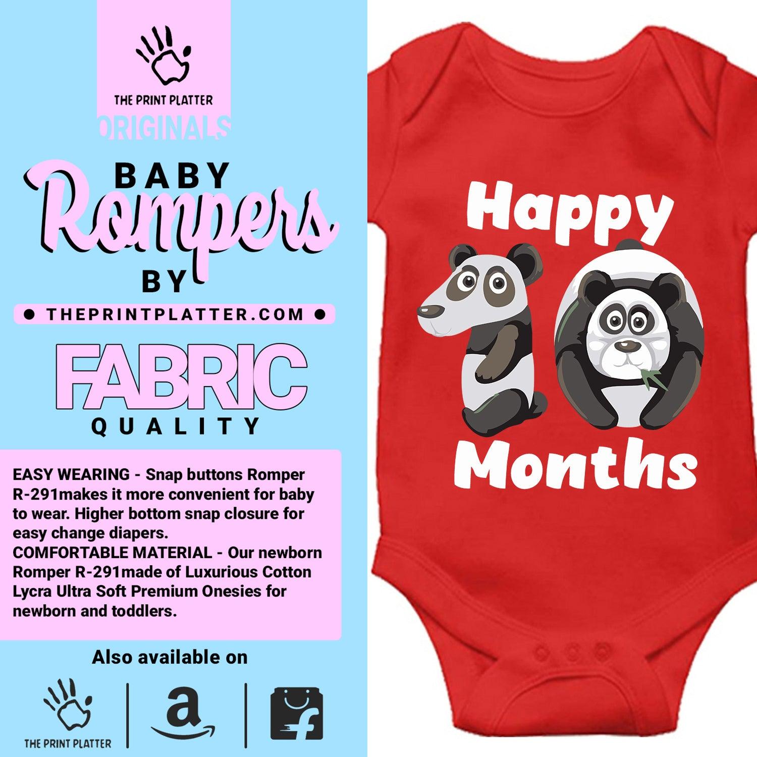 Happy 10 Month Unisex Half Sleeve Romper