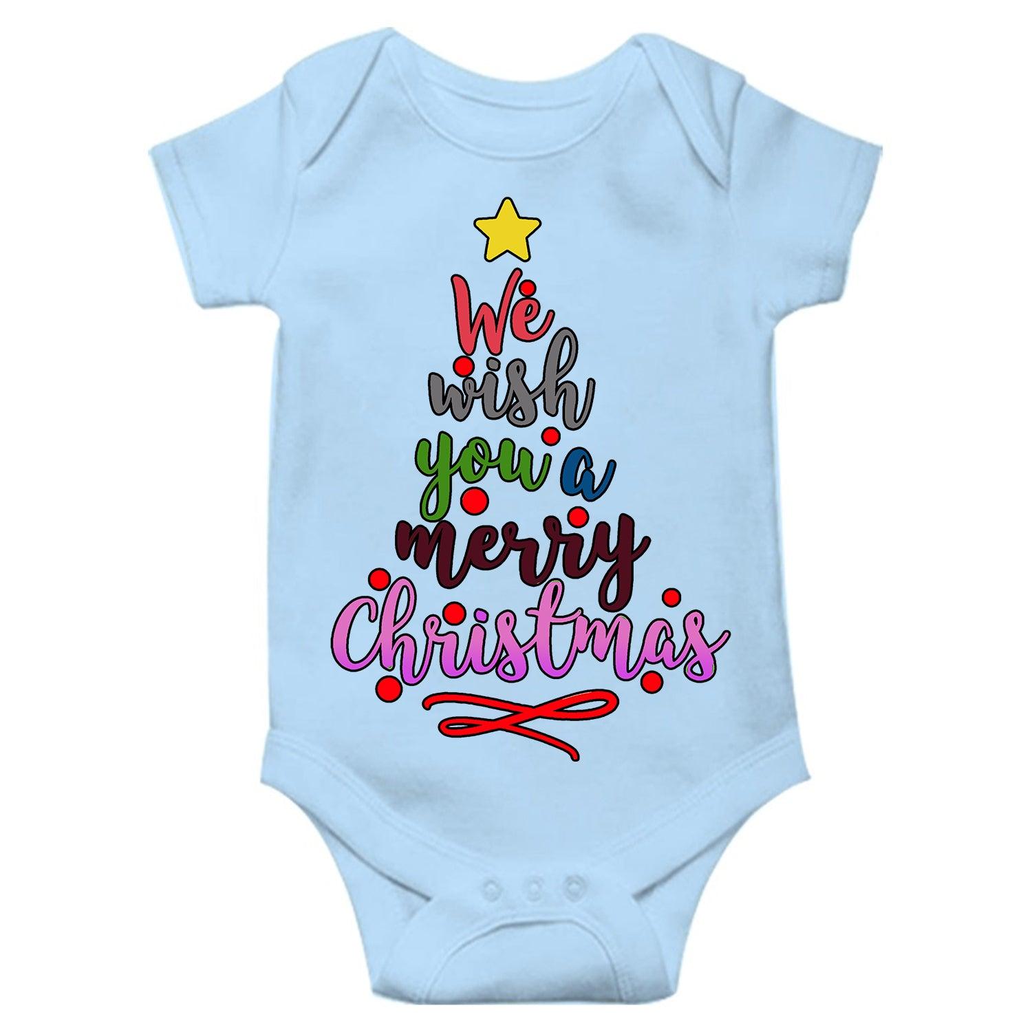We Wish You A Merry Christmas Unisex Half Sleeve Romper