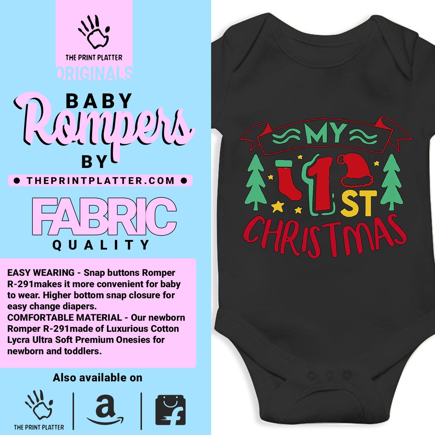 My 1st Christmas Unisex Half Sleeve Romper