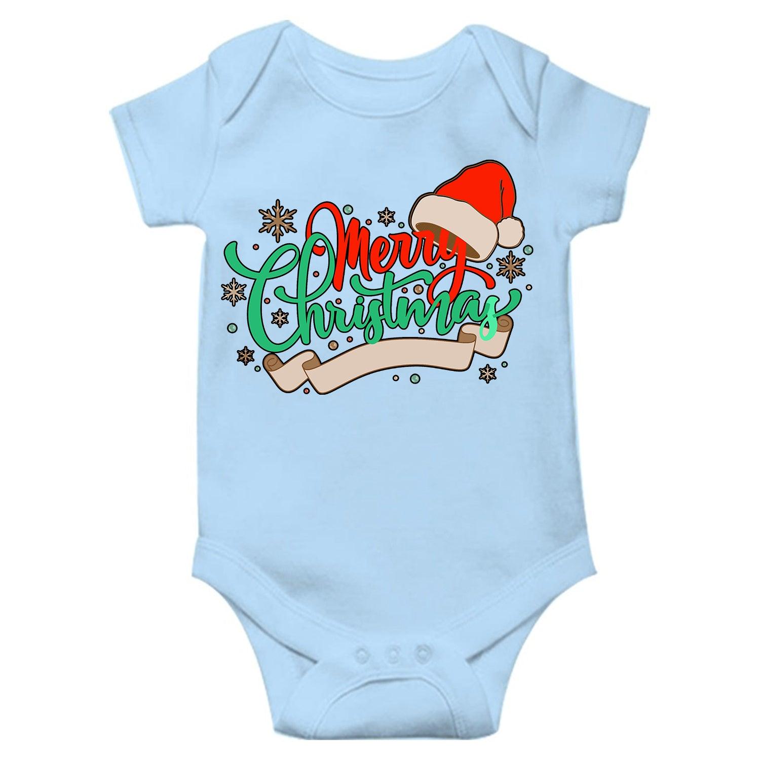 Merry Christmas Unisex Half Sleeve Romper