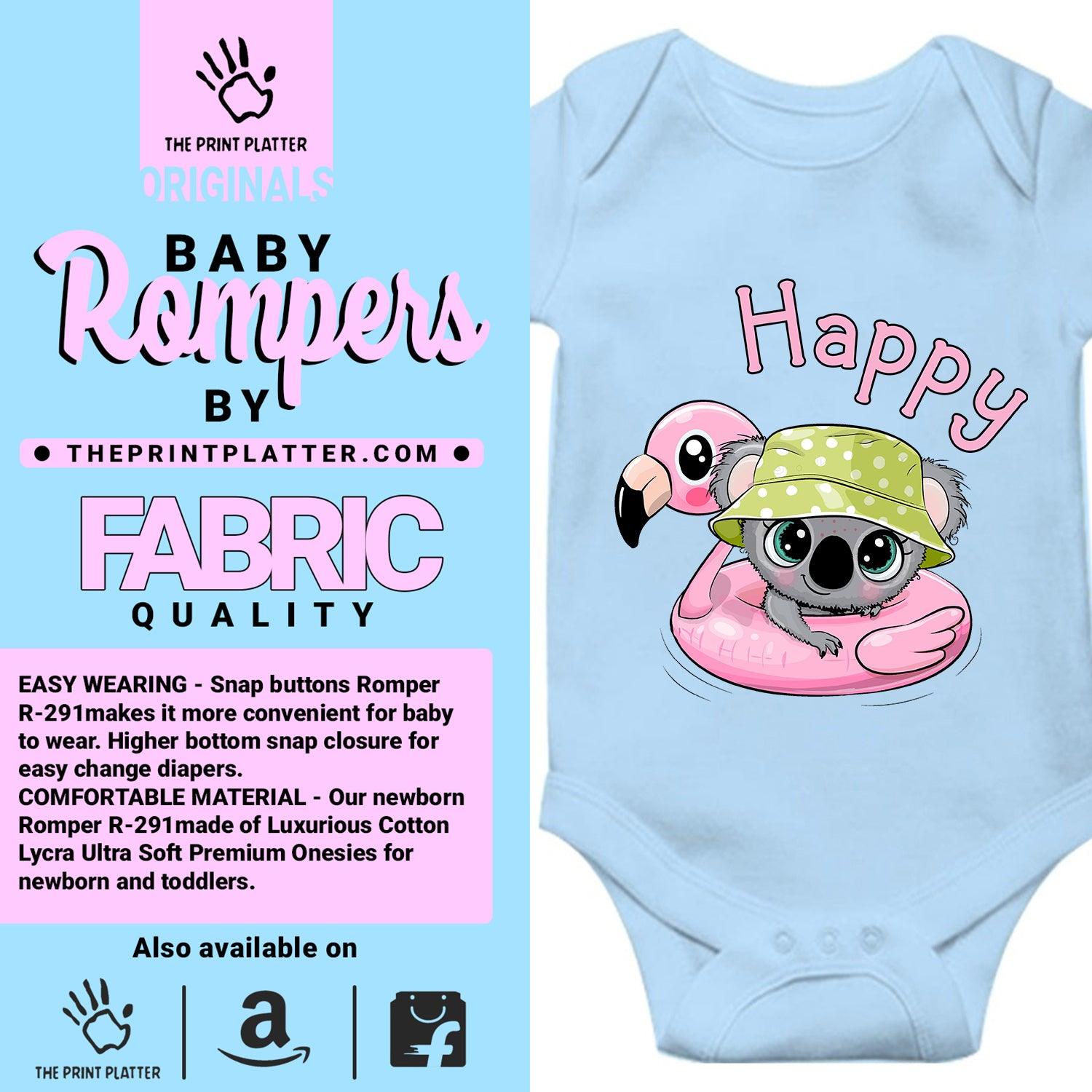 Happy Koala Unisex Half Sleeve Romper