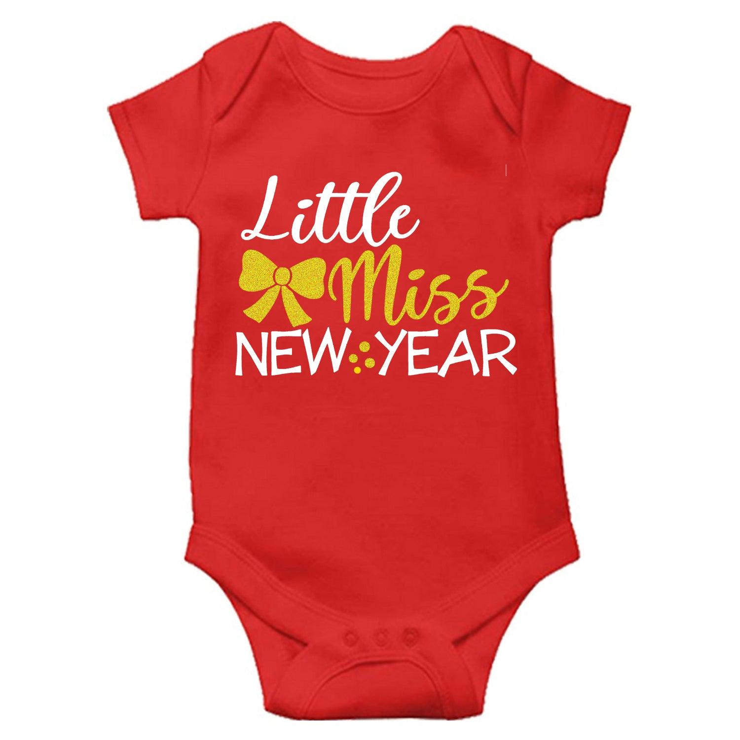 Little Miss NewYear Unisex Half Sleeve Romper