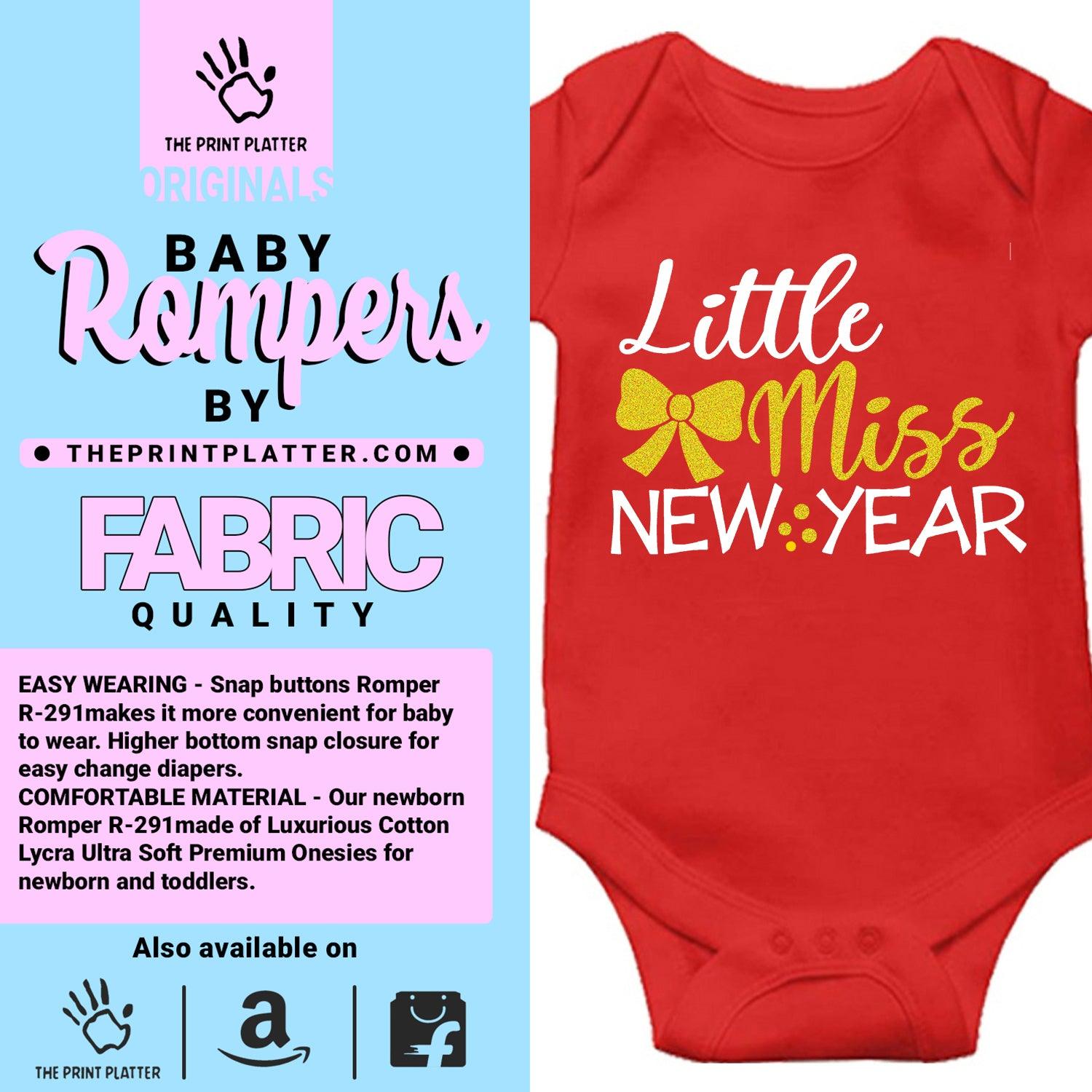 Little Miss NewYear Unisex Half Sleeve Romper