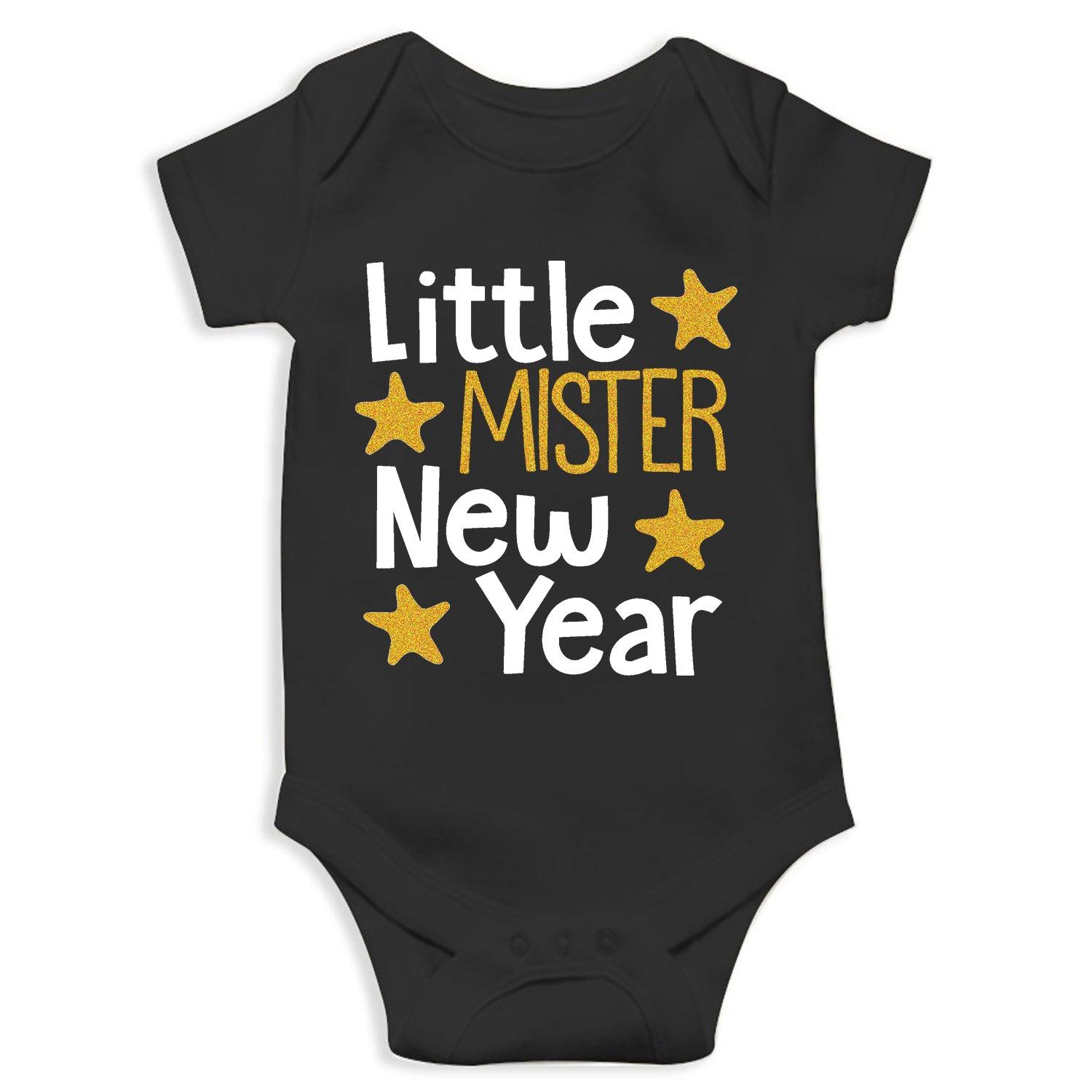 Little Mister NewYear Unisex Half Sleeve Romper