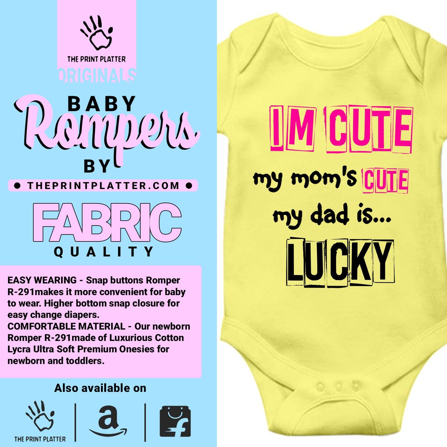 I'm Cute Unisex Half Sleeve Romper