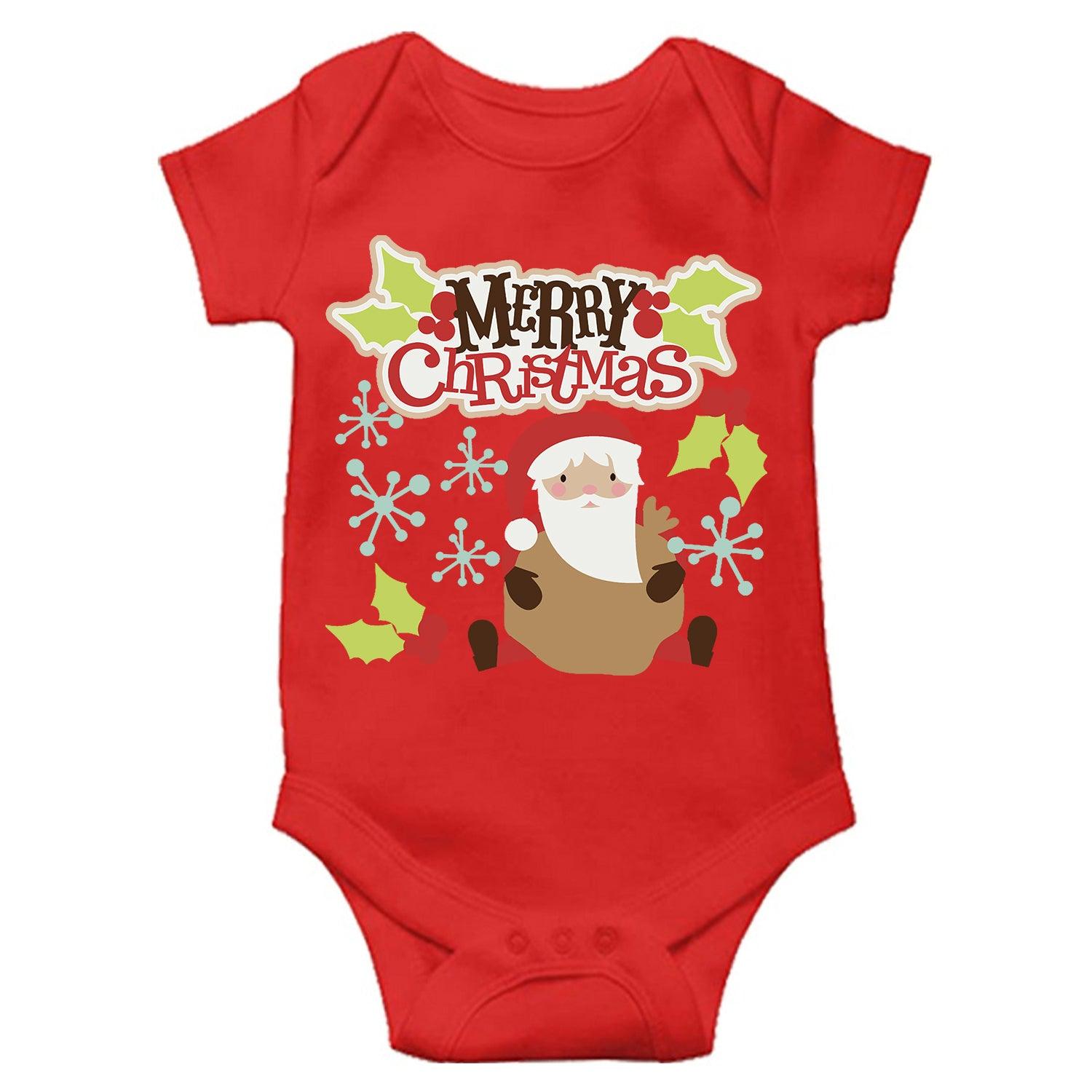 Merry Christmas Unisex Half Sleeve Romper