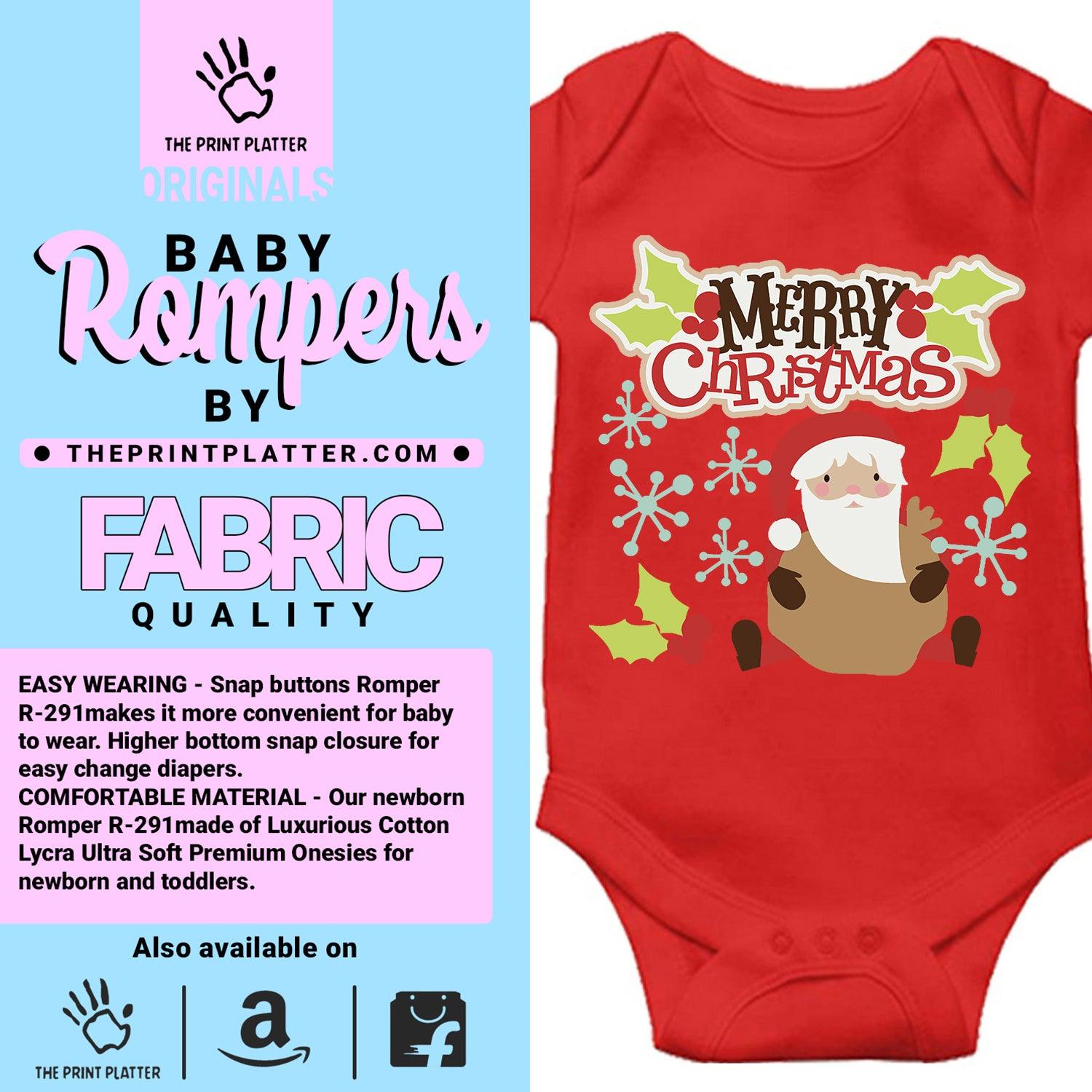 Merry Christmas Unisex Half Sleeve Romper