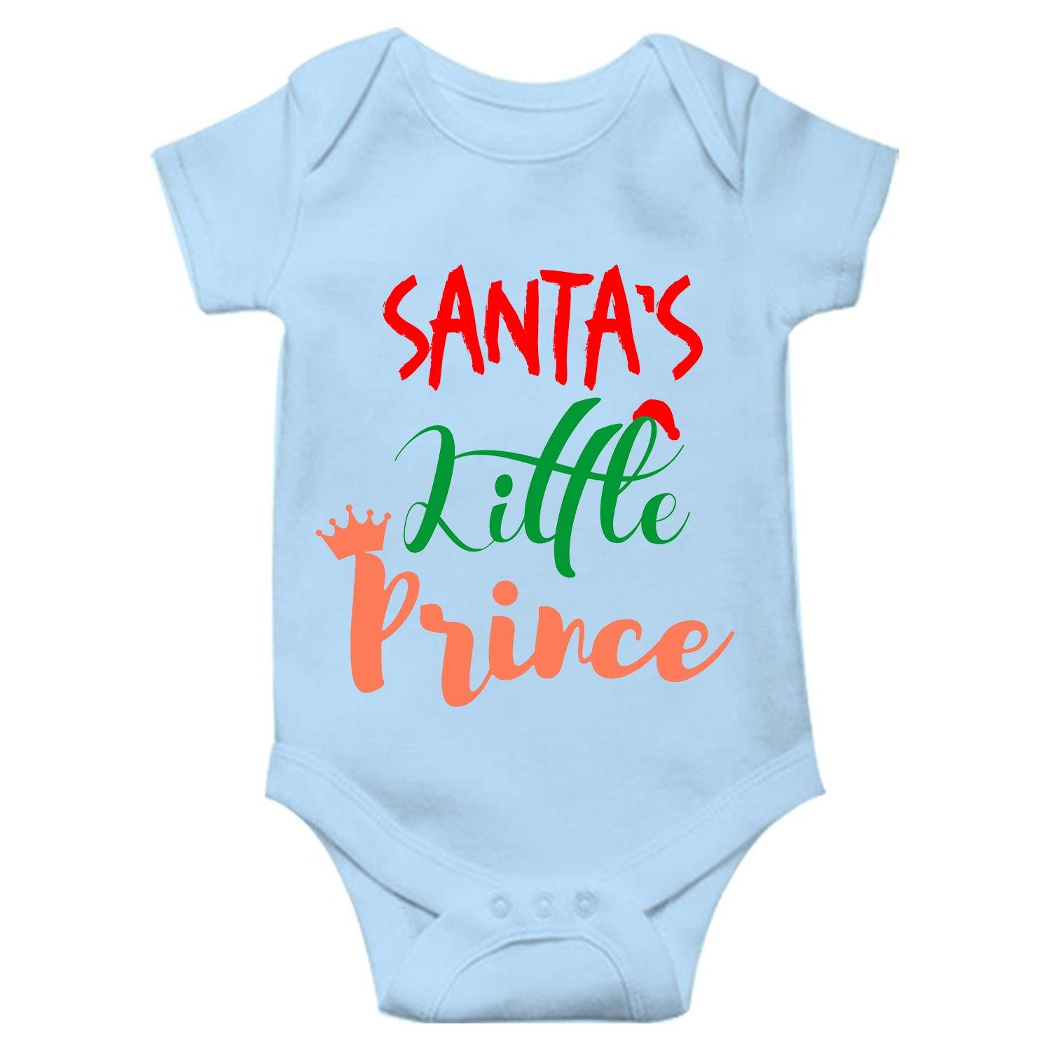 Santa's Little Prince Unisex Half Sleeve Romper