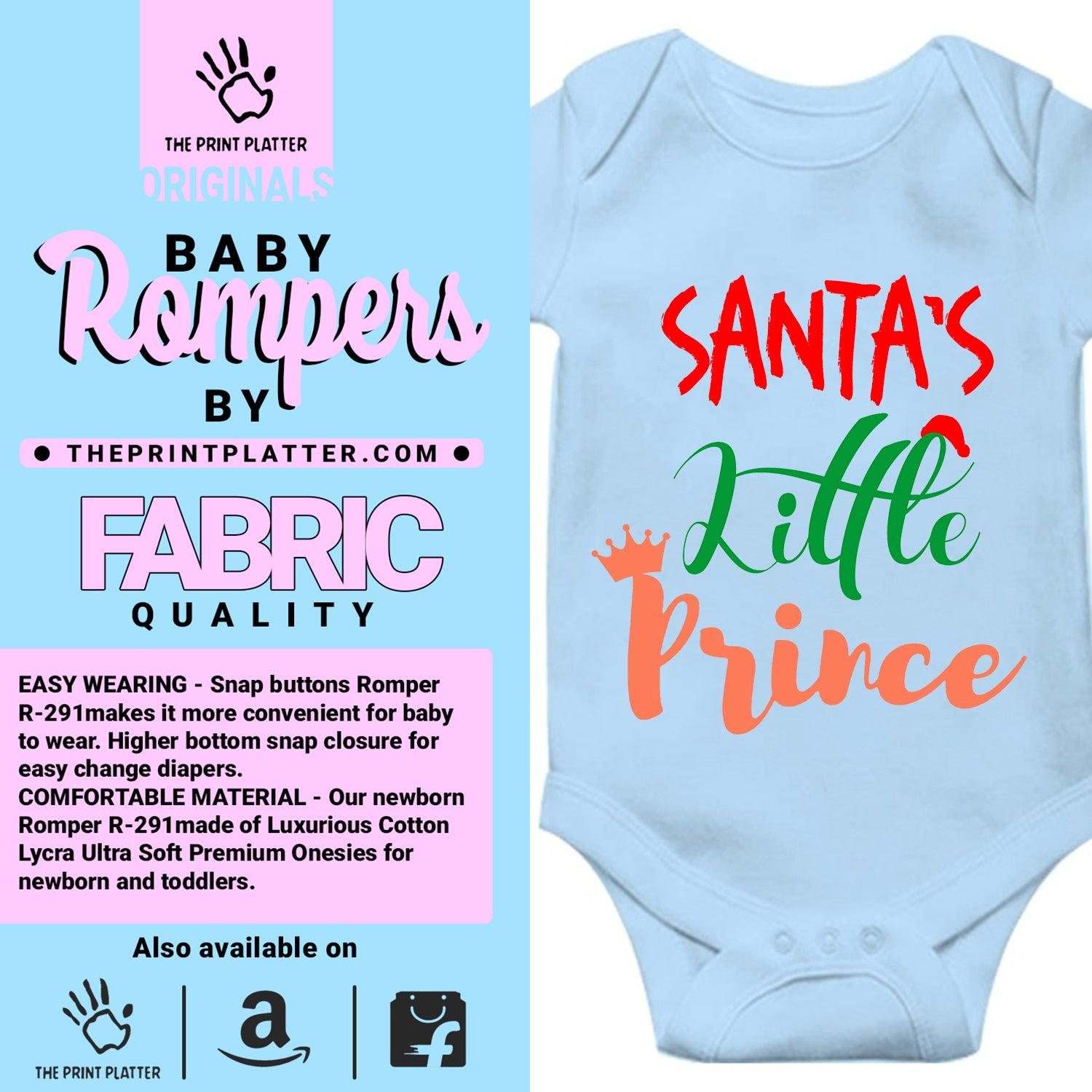 Santa's Little Prince Unisex Half Sleeve Romper