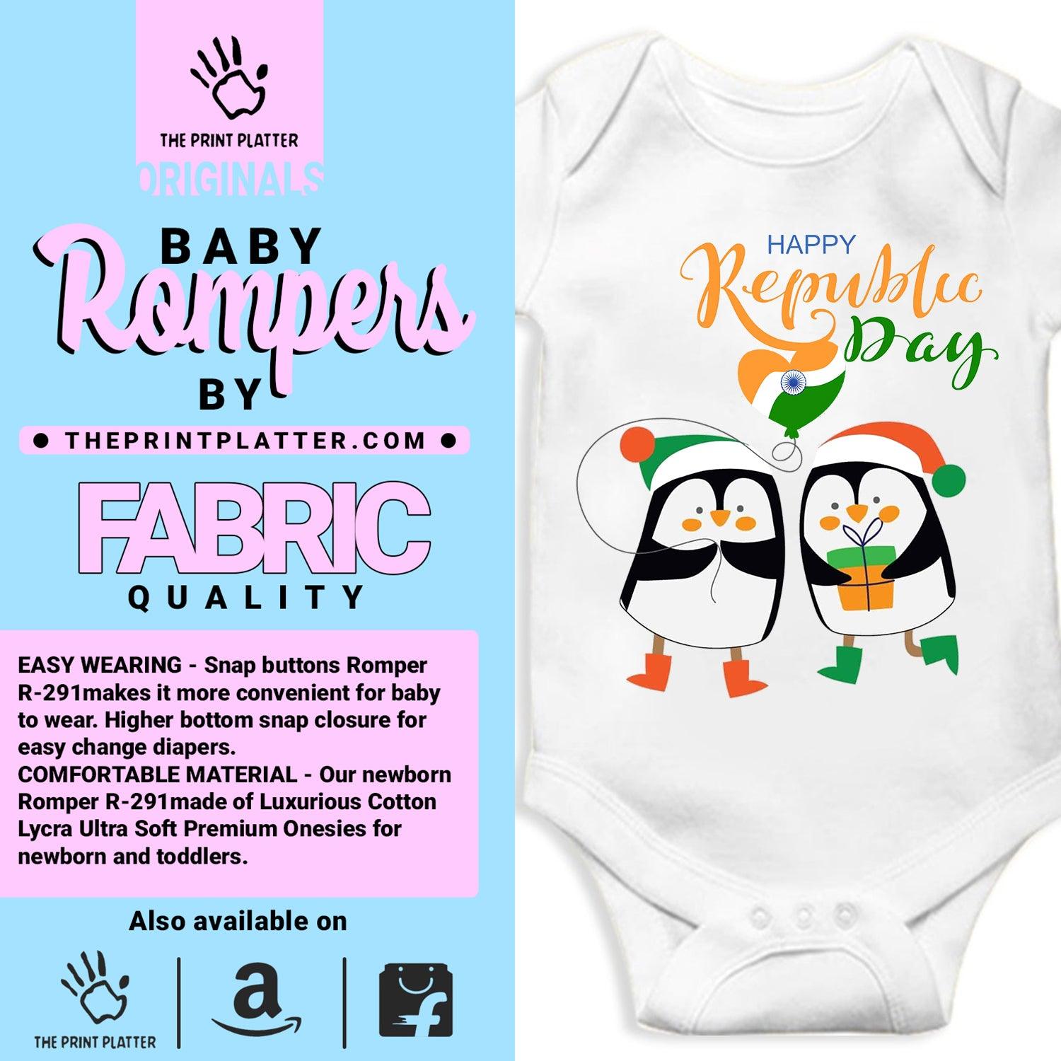 Republic Day Unisex Half Sleeve Romper