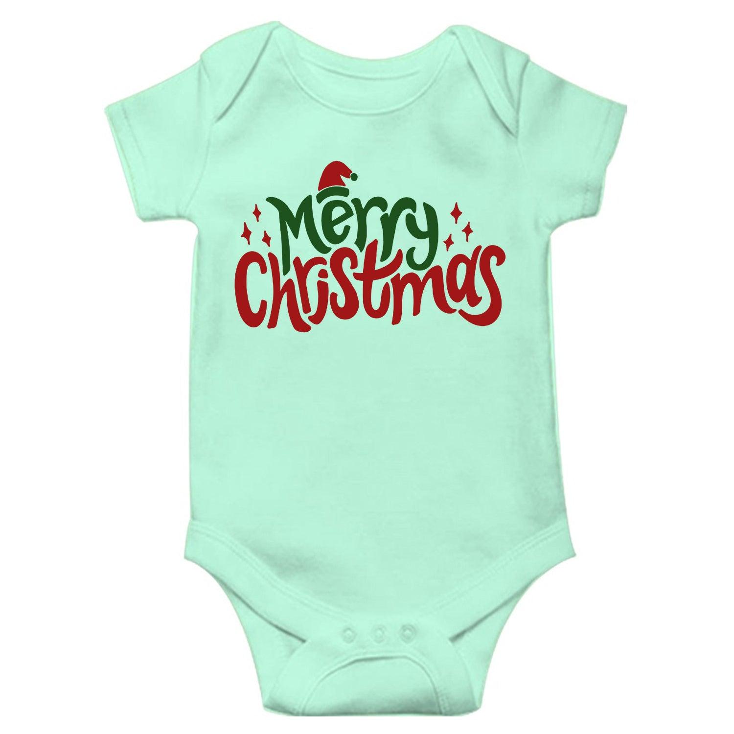 Merry Christmas Unisex Half Sleeve Romper