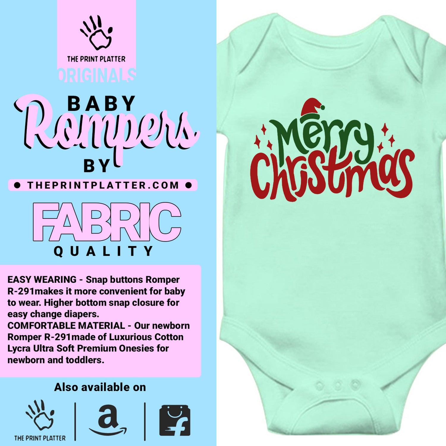 Merry Christmas Unisex Half Sleeve Romper