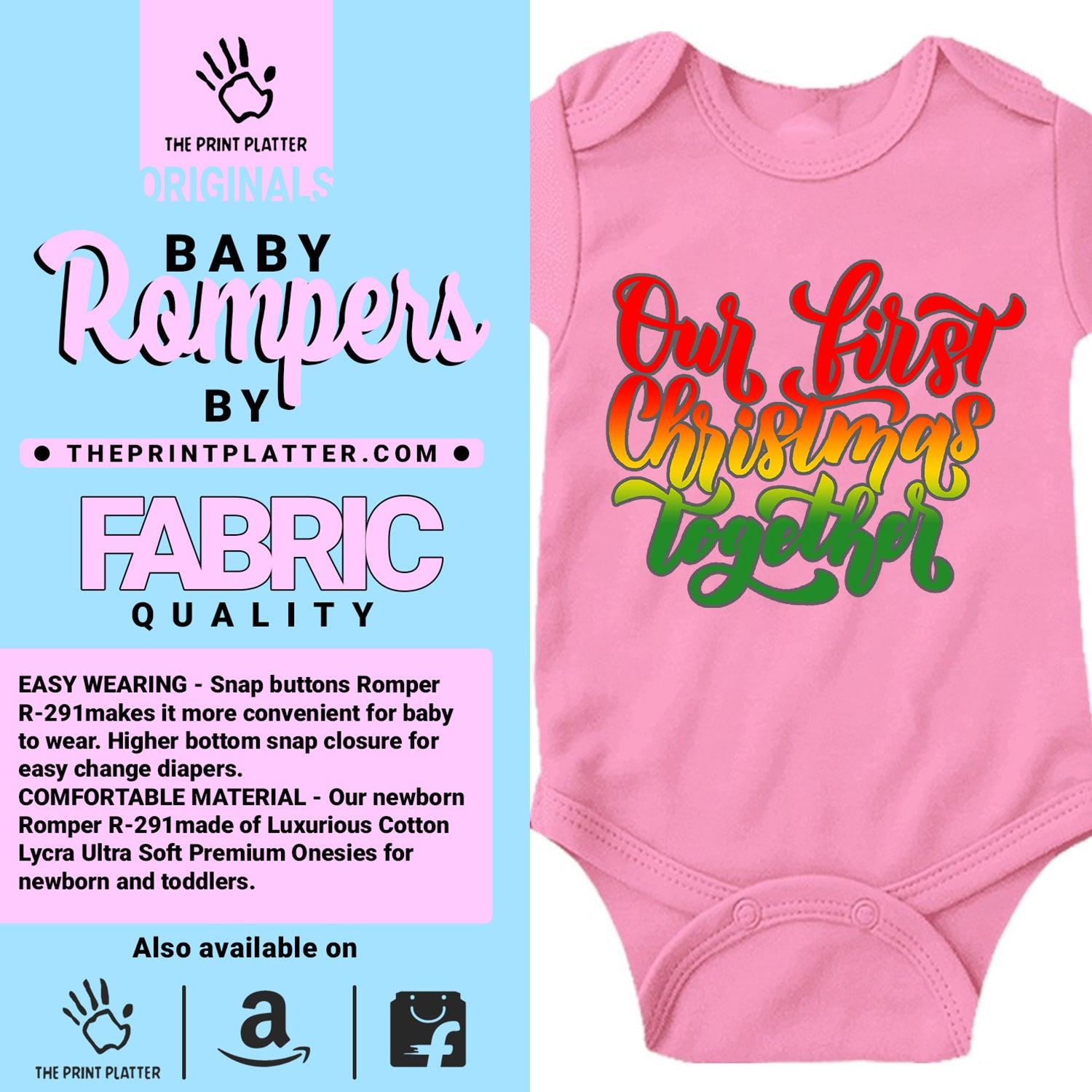 Our 1st Christmas Together Unisex Half Sleeve Romper