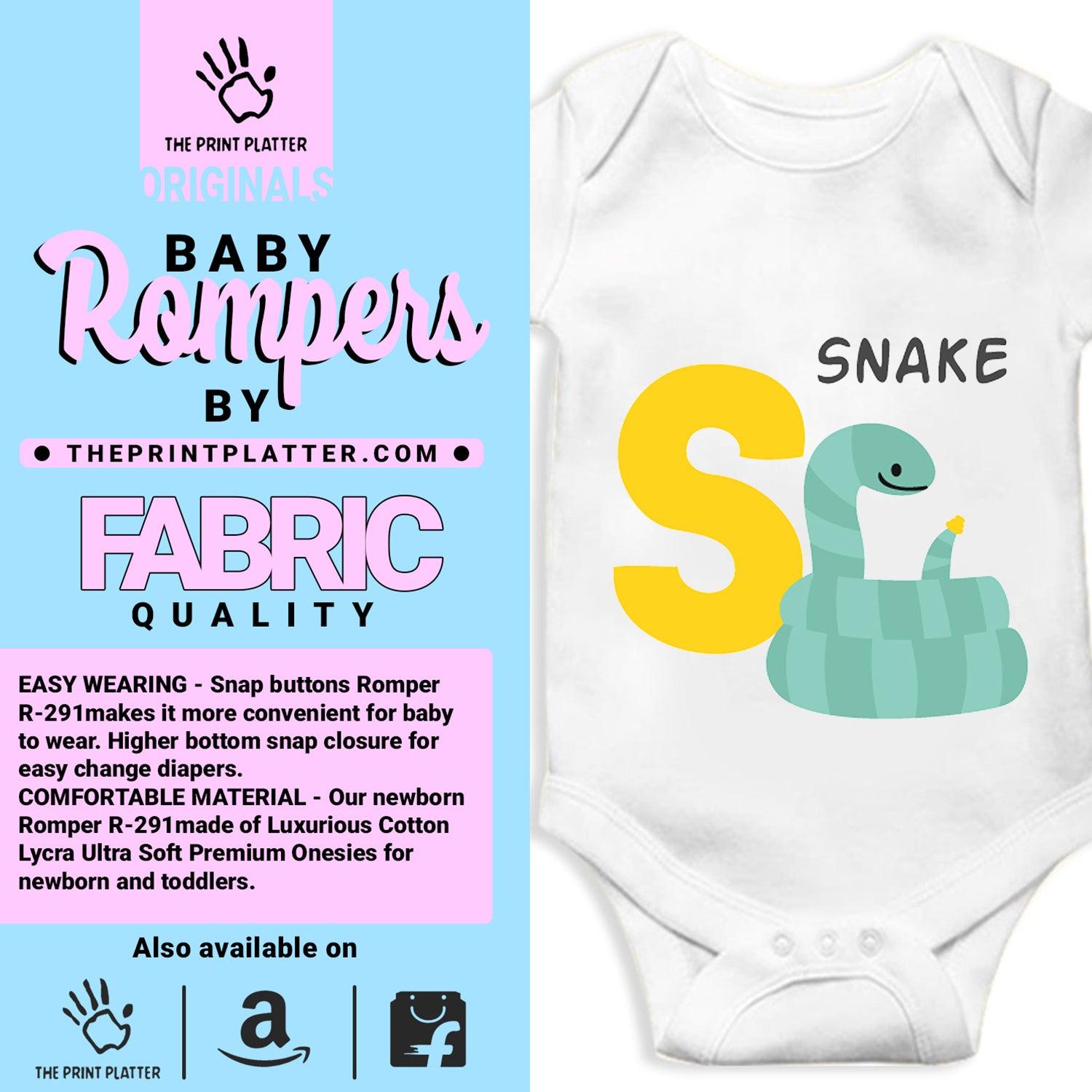 Snake Unisex Half Sleeve Romper