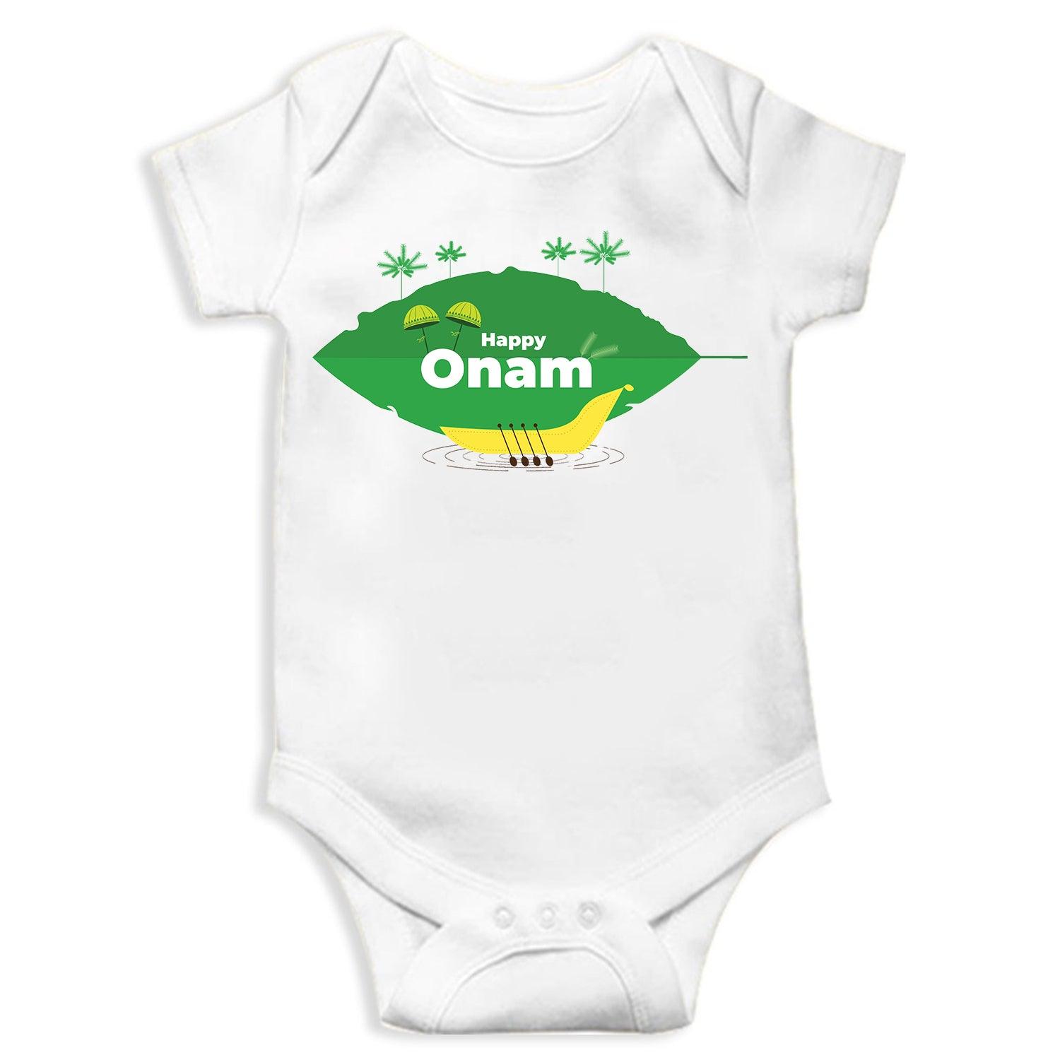 Happy Onam Unisex Half Sleeve Romper