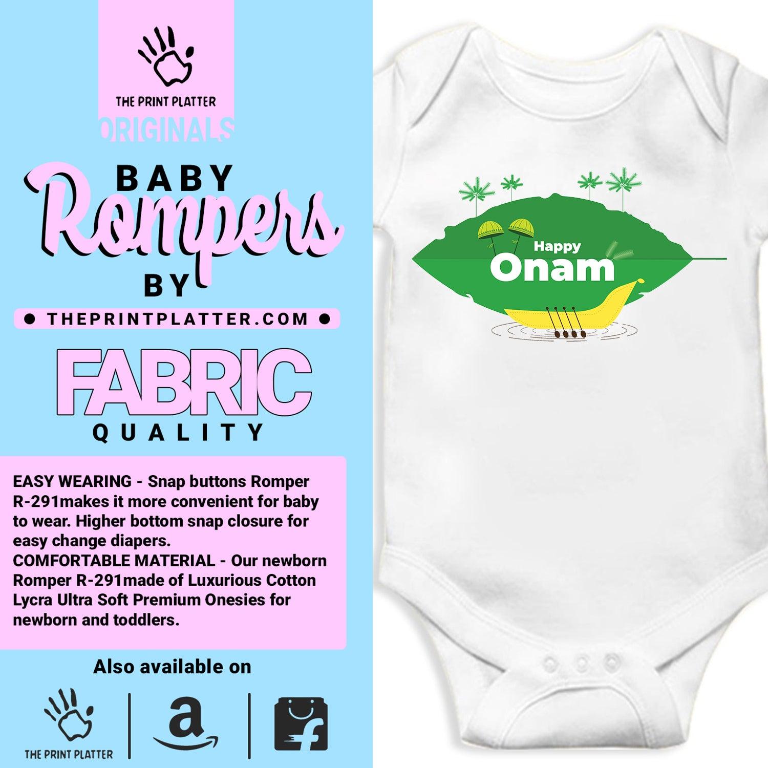 Happy Onam Unisex Half Sleeve Romper