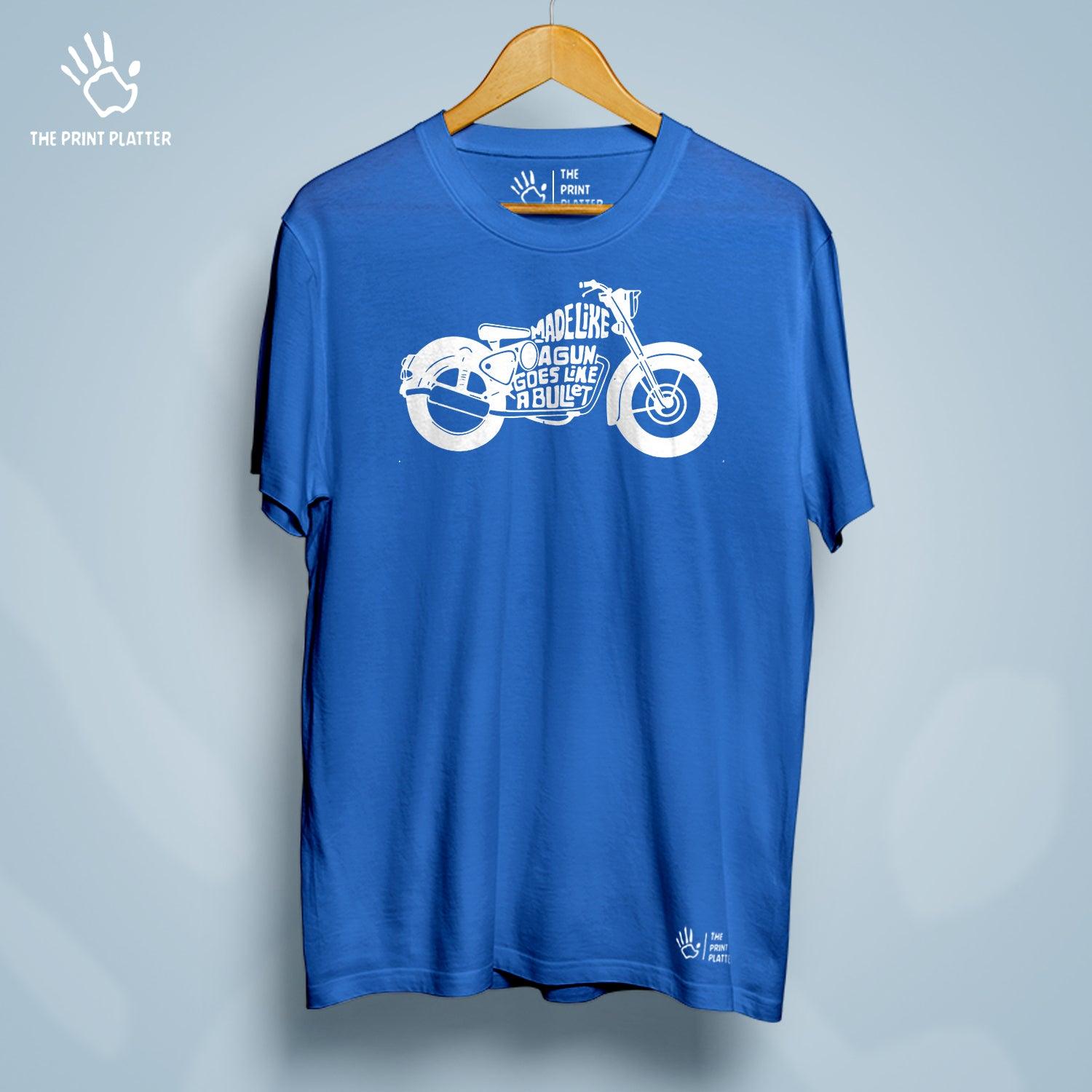 Made Like A Gun Goes Like A Bullet Cotton Bio Wash 180gsm T-shirt | T-R135