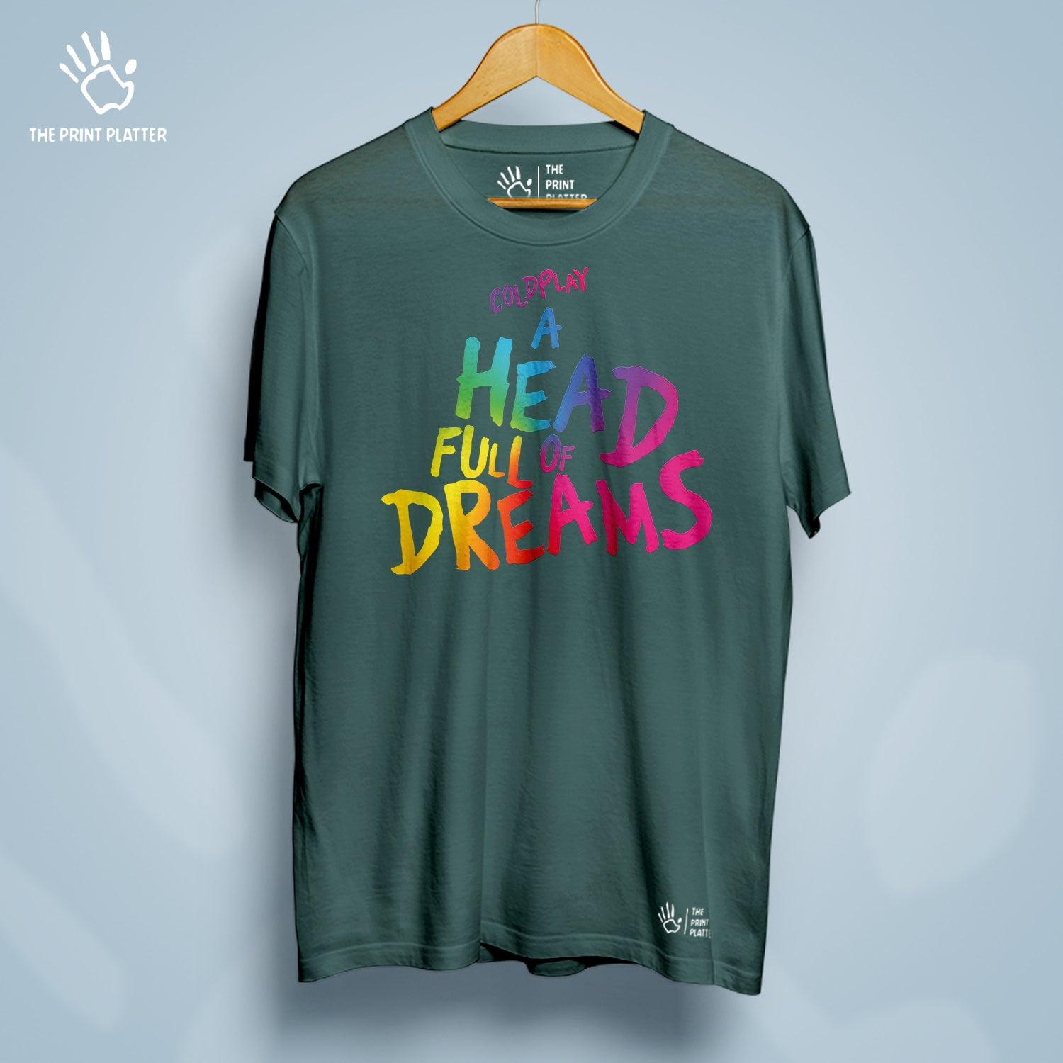 A Head Full Of Dreams Cotton Bio Wash 180gsm T-shirt | T-R140
