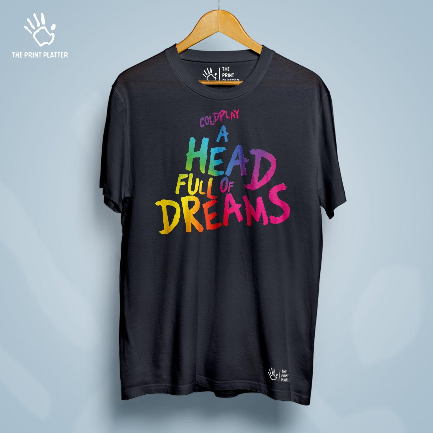 A Head Full Of Dreams Cotton Bio Wash 180gsm T-shirt | T-R140