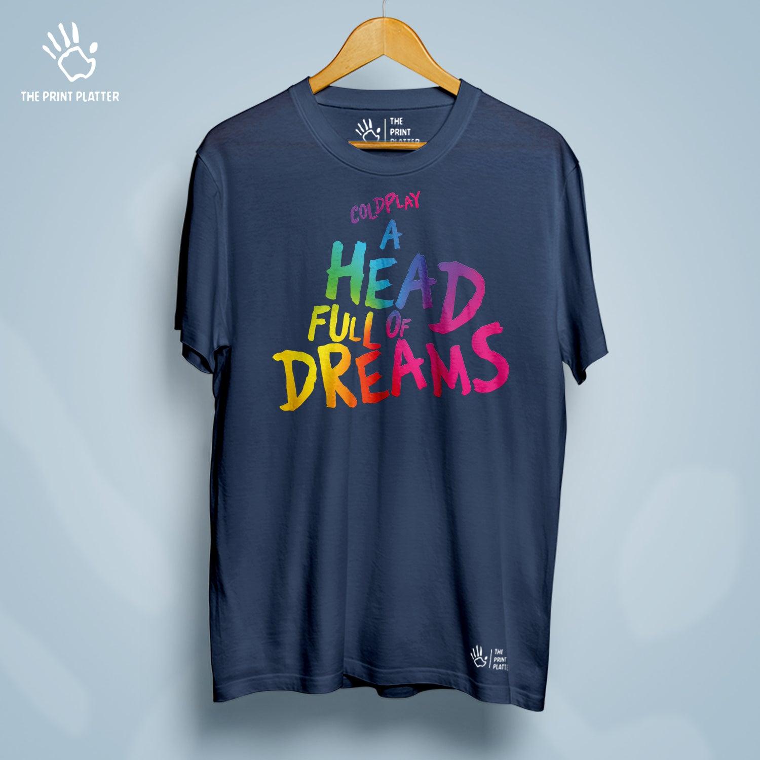 A Head Full Of Dreams Cotton Bio Wash 180gsm T-shirt | T-R140