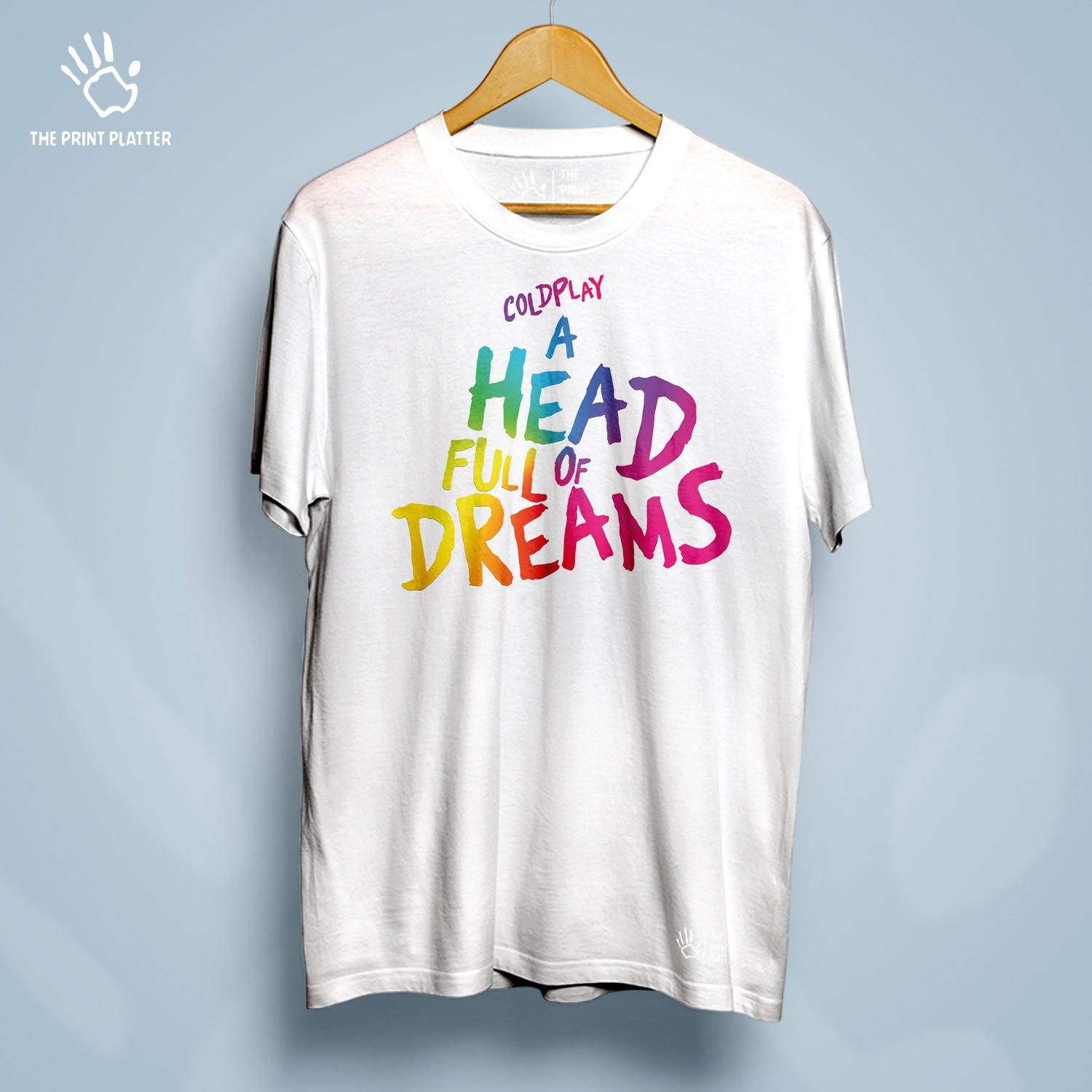 A Head Full Of Dreams Cotton Bio Wash 180gsm T-shirt | T-R140