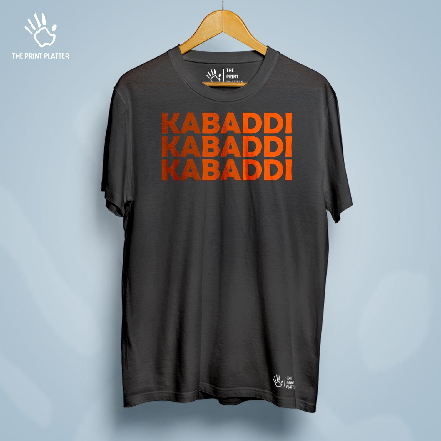 Kabaddi Kabaddi Kabaddi Player Cotton Bio Wash 180gsm T-shirt | T-R148
