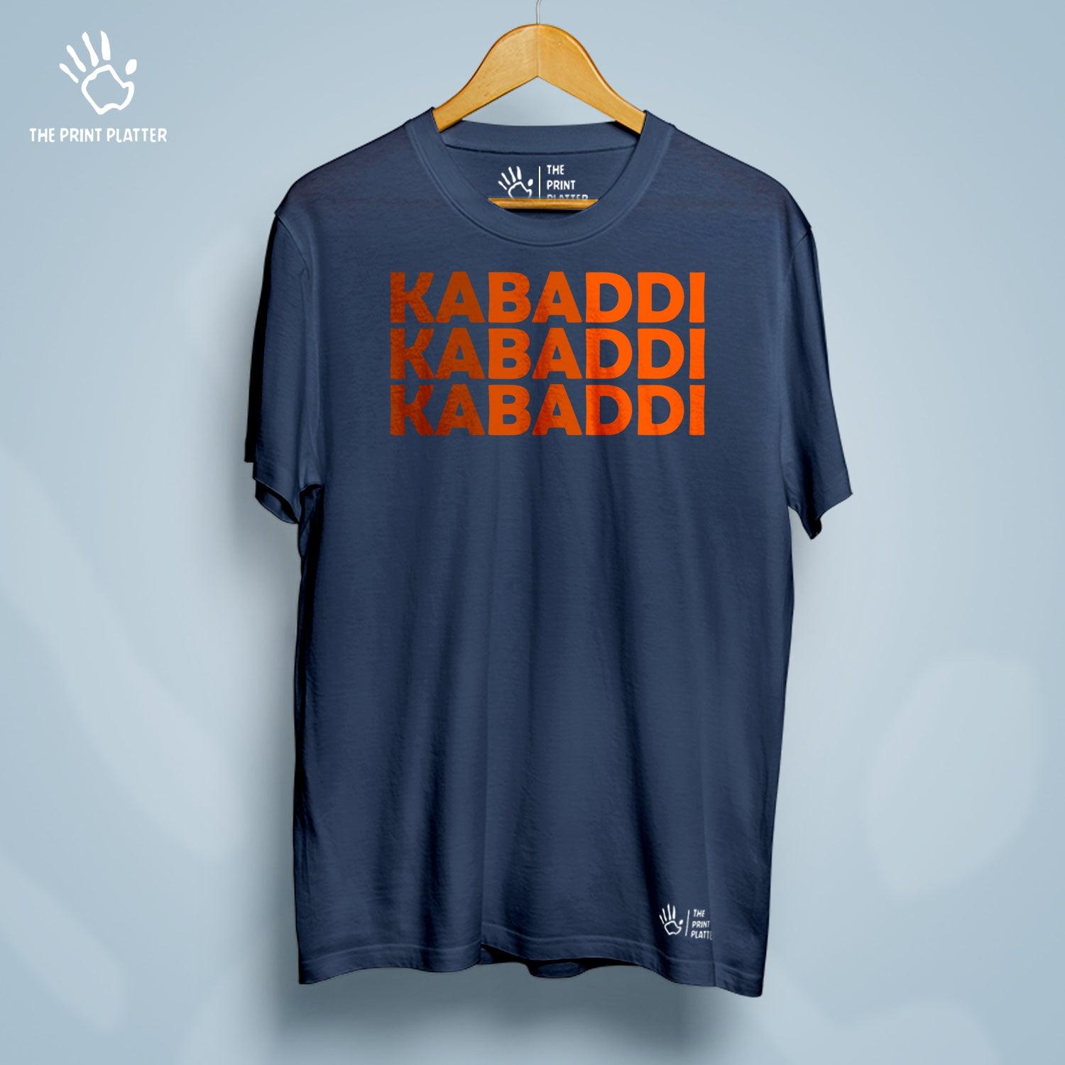 Kabaddi Kabaddi Kabaddi Player Cotton Bio Wash 180gsm T-shirt | T-R148