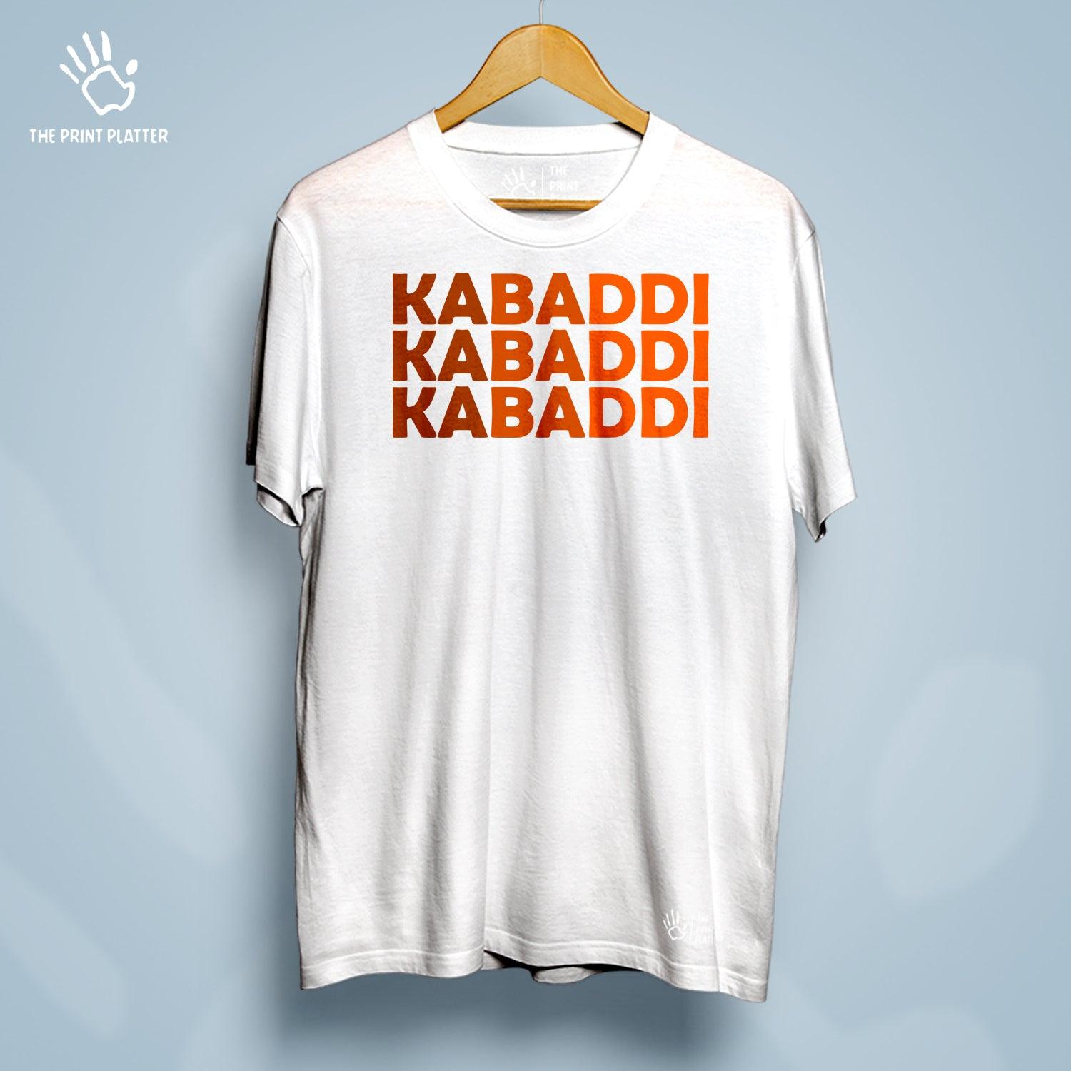 Kabaddi Kabaddi Kabaddi Player Cotton Bio Wash 180gsm T-shirt | T-R148