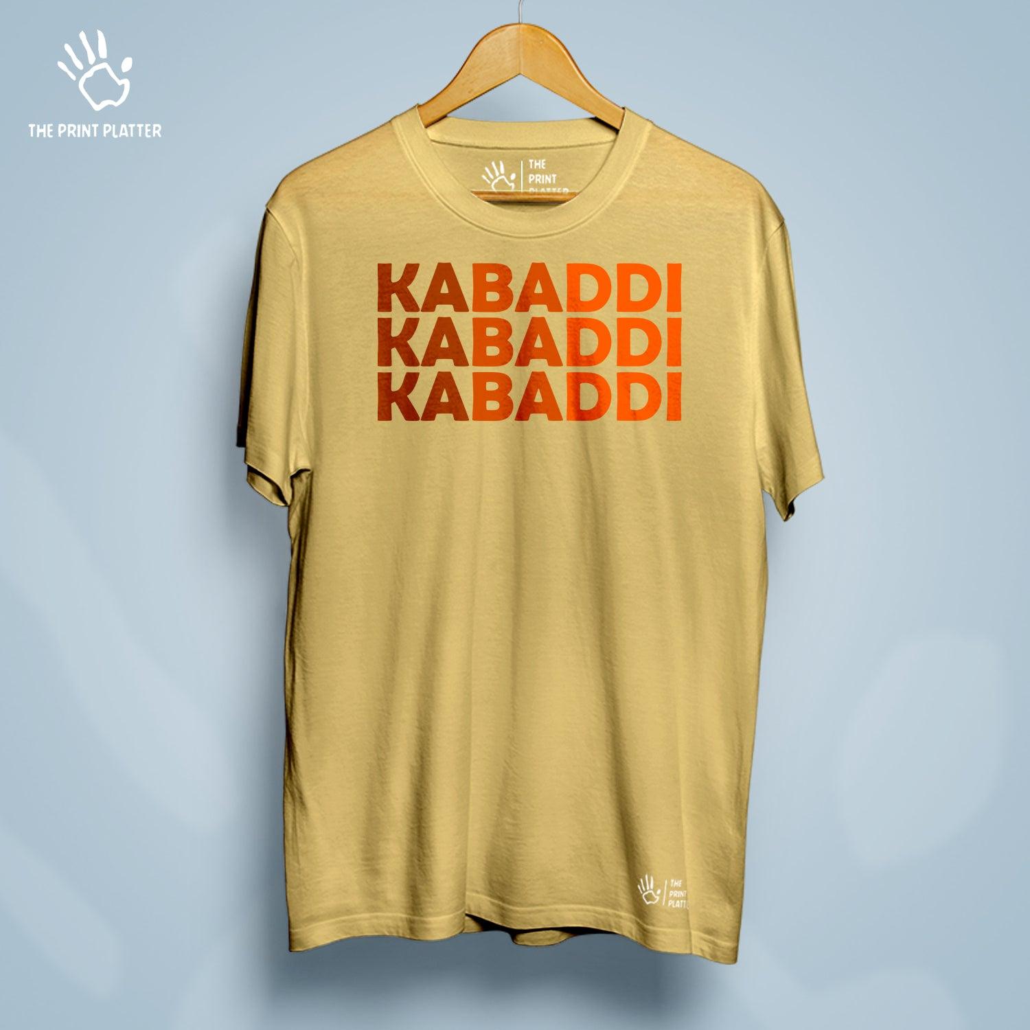Kabaddi Kabaddi Kabaddi Player Cotton Bio Wash 180gsm T-shirt | T-R148