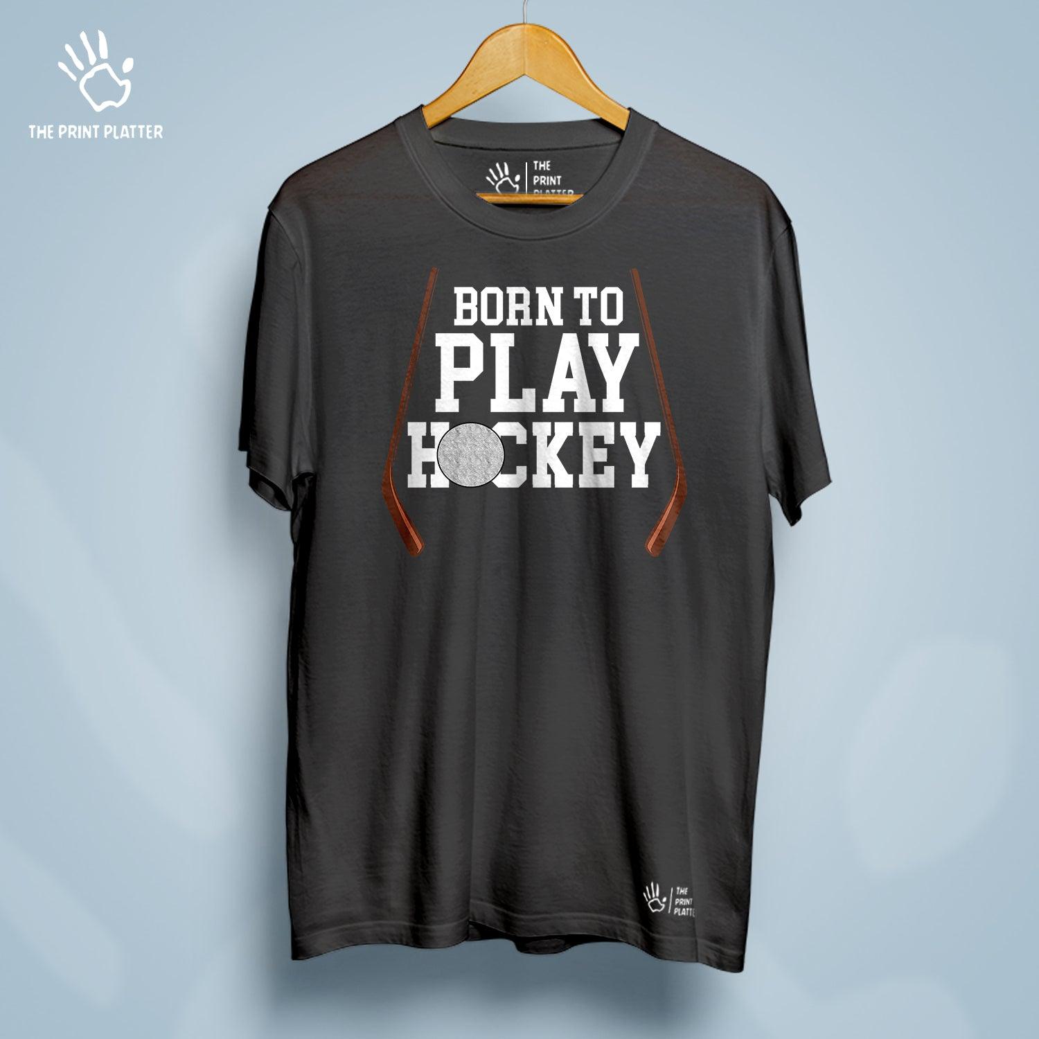 Born To Play Hockey Cotton Bio Wash 180gsm T-shirt | T-R150