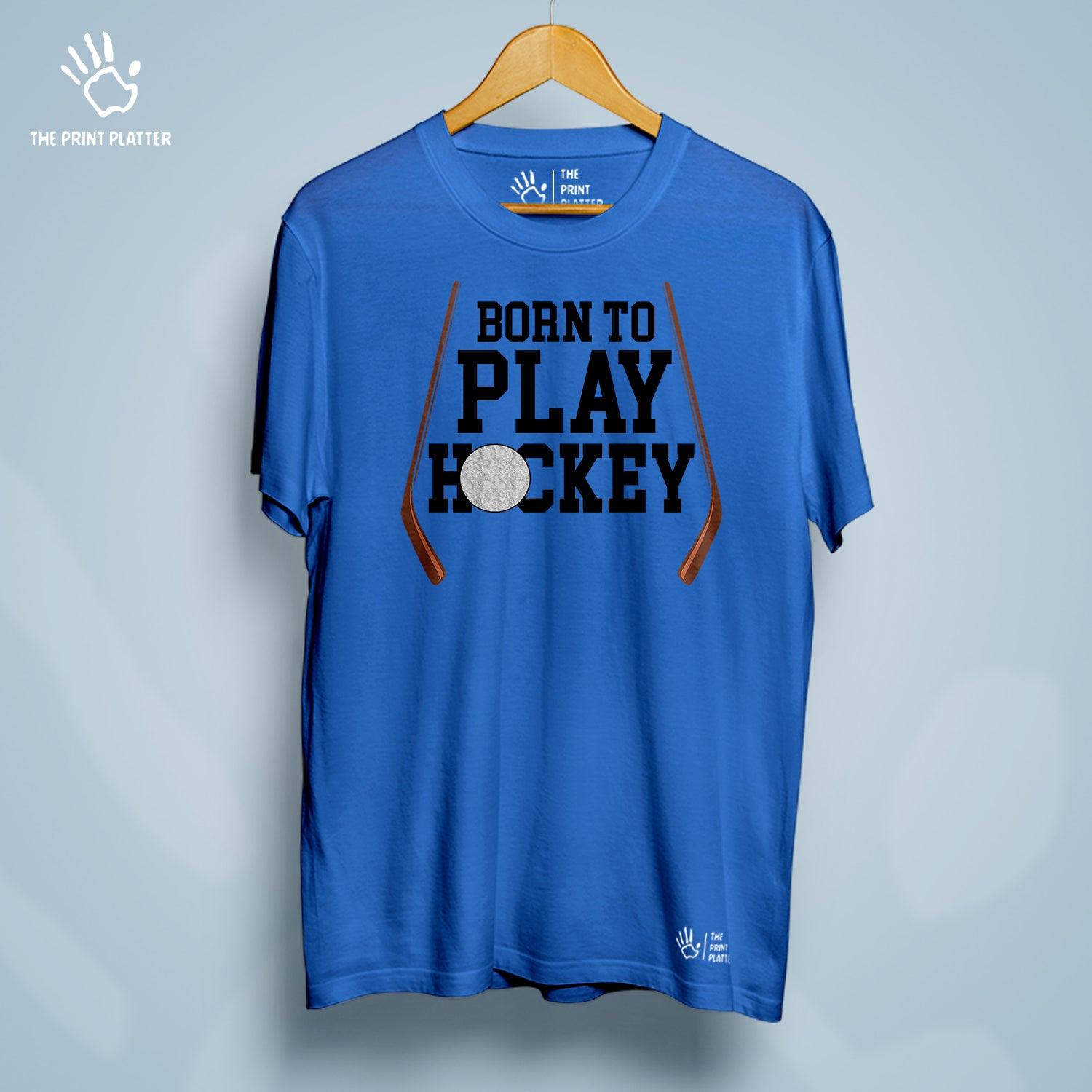 Born To Play Hockey Cotton Bio Wash 180gsm T-shirt | T-R150