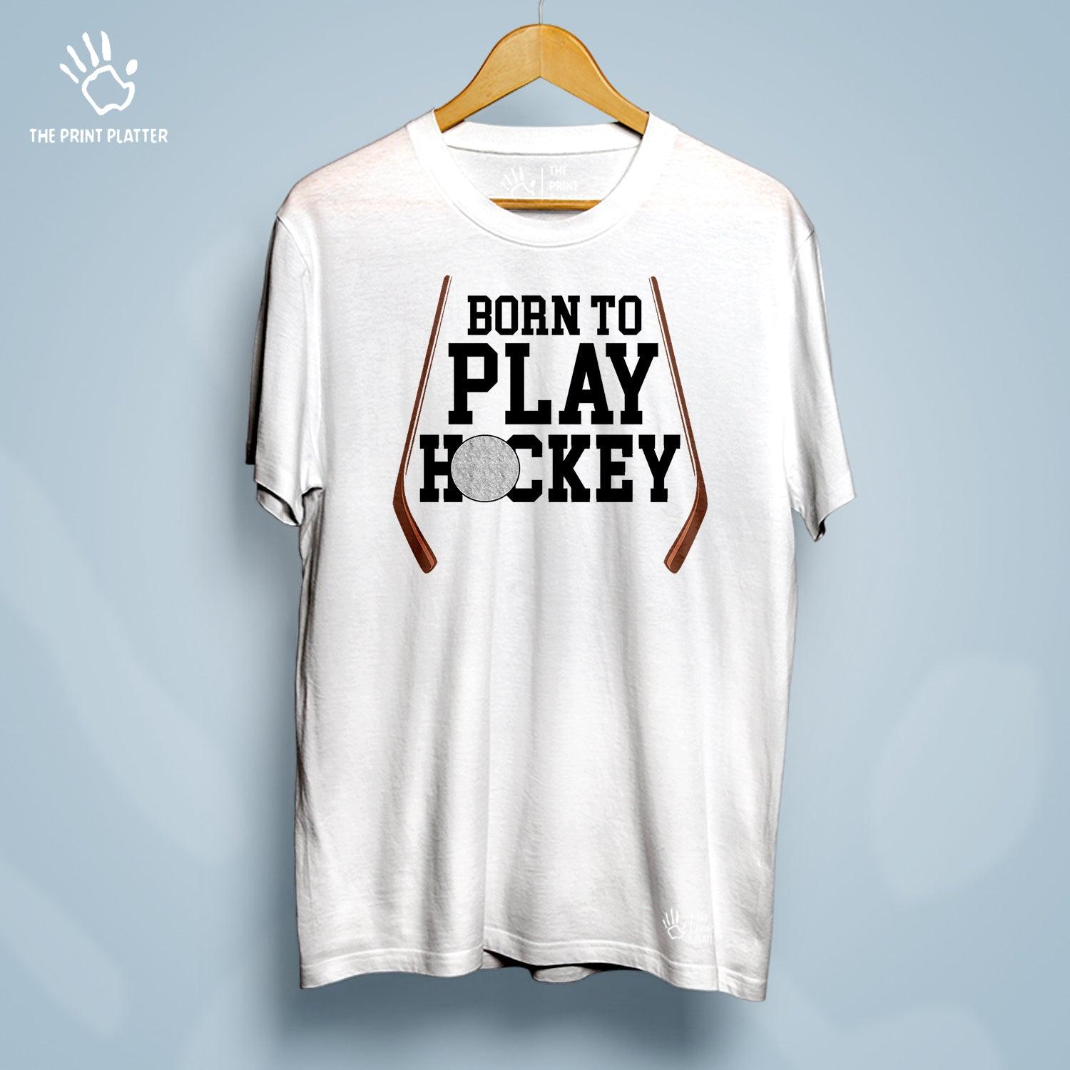 Born To Play Hockey Cotton Bio Wash 180gsm T-shirt | T-R150