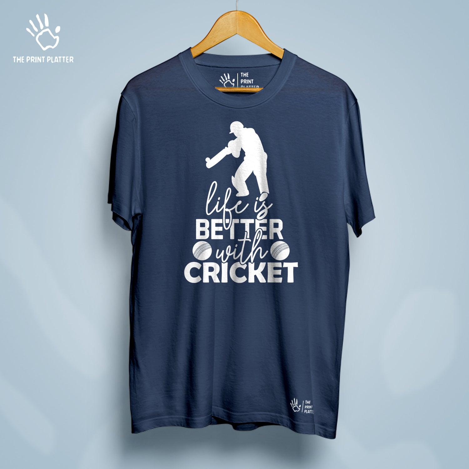 Life is better with Cricket Cotton Bio Wash 180gsm T-shirt | T-R159