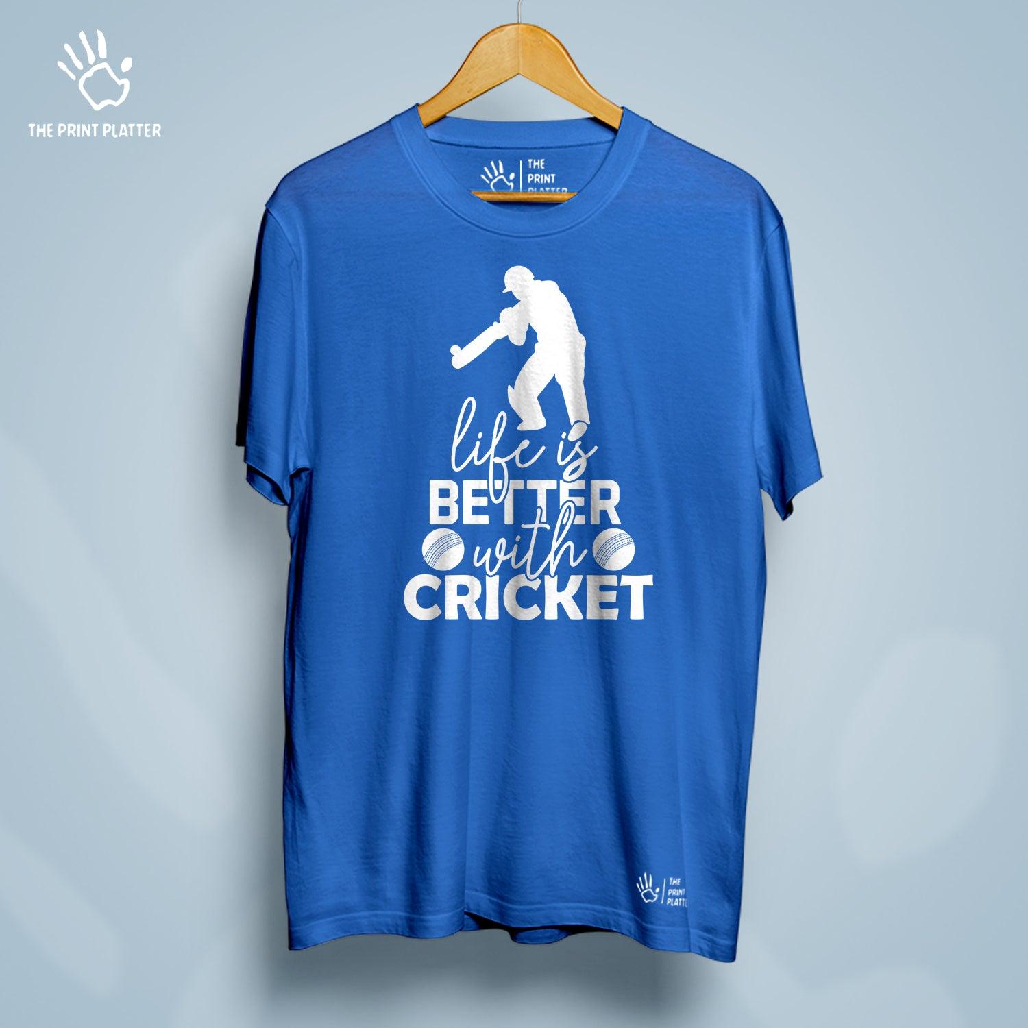 Life is better with Cricket Cotton Bio Wash 180gsm T-shirt | T-R159