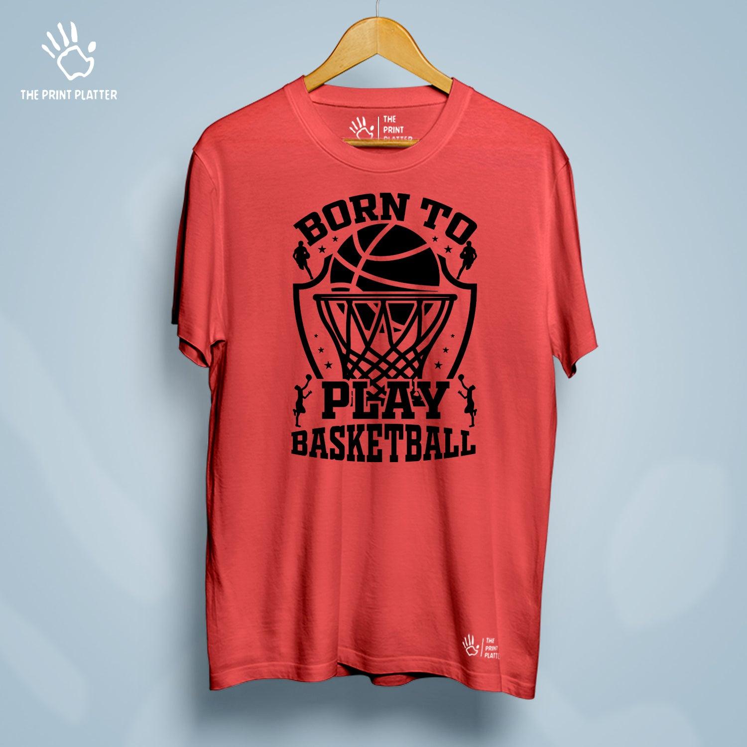 Born To Play Basketball Cotton Bio Wash 180gsm T-shirt | T-R165