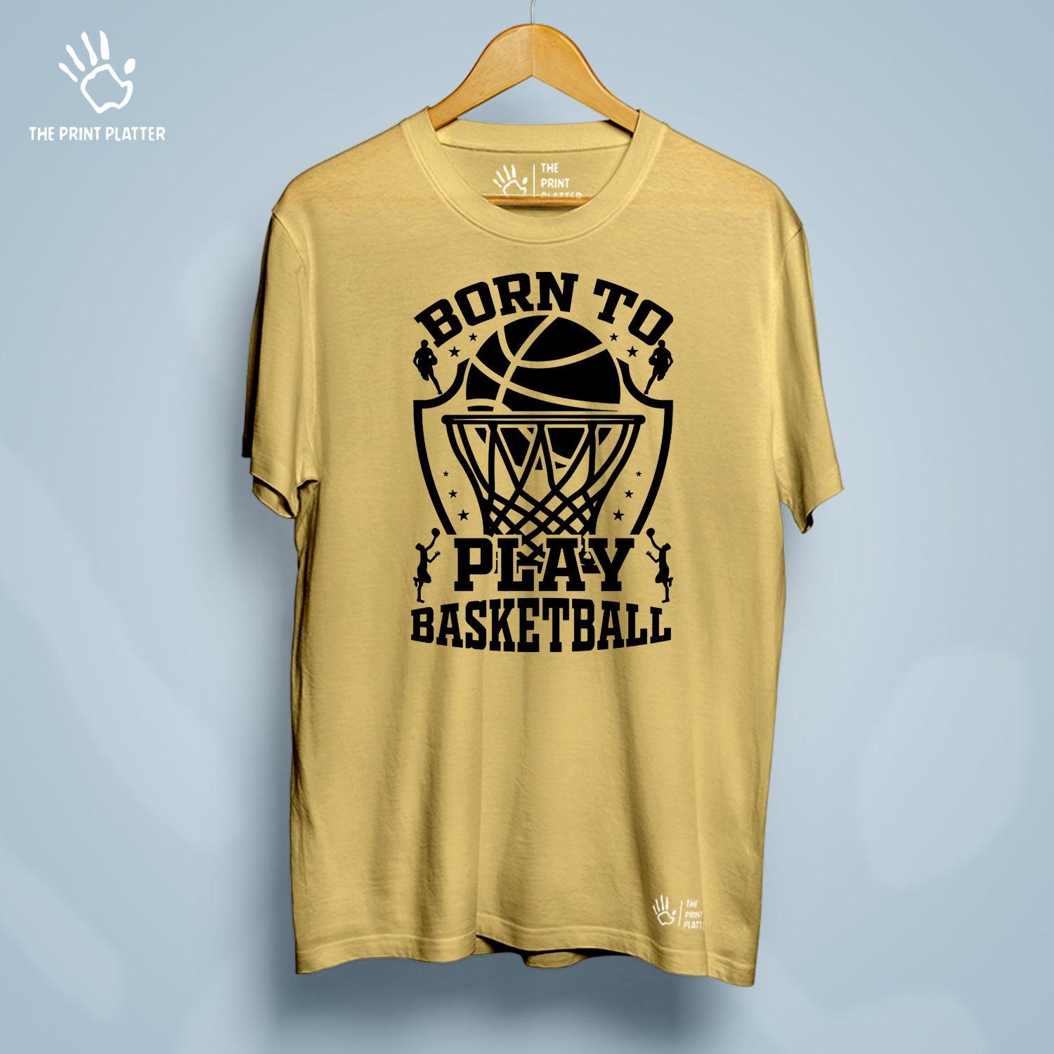 Born To Play Basketball Cotton Bio Wash 180gsm T-shirt | T-R165