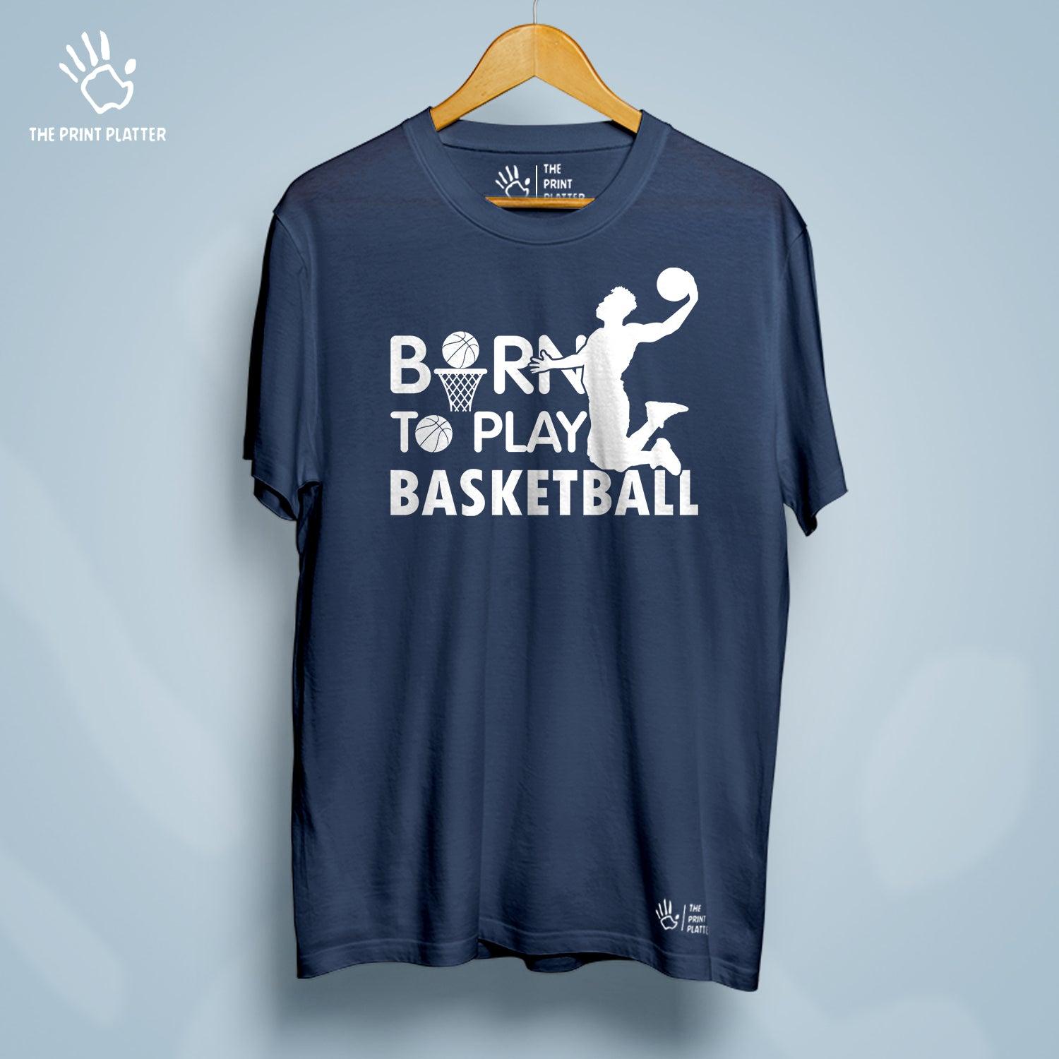 Born To Play Basketball Cotton Bio Wash 180gsm T-shirt | T-R167