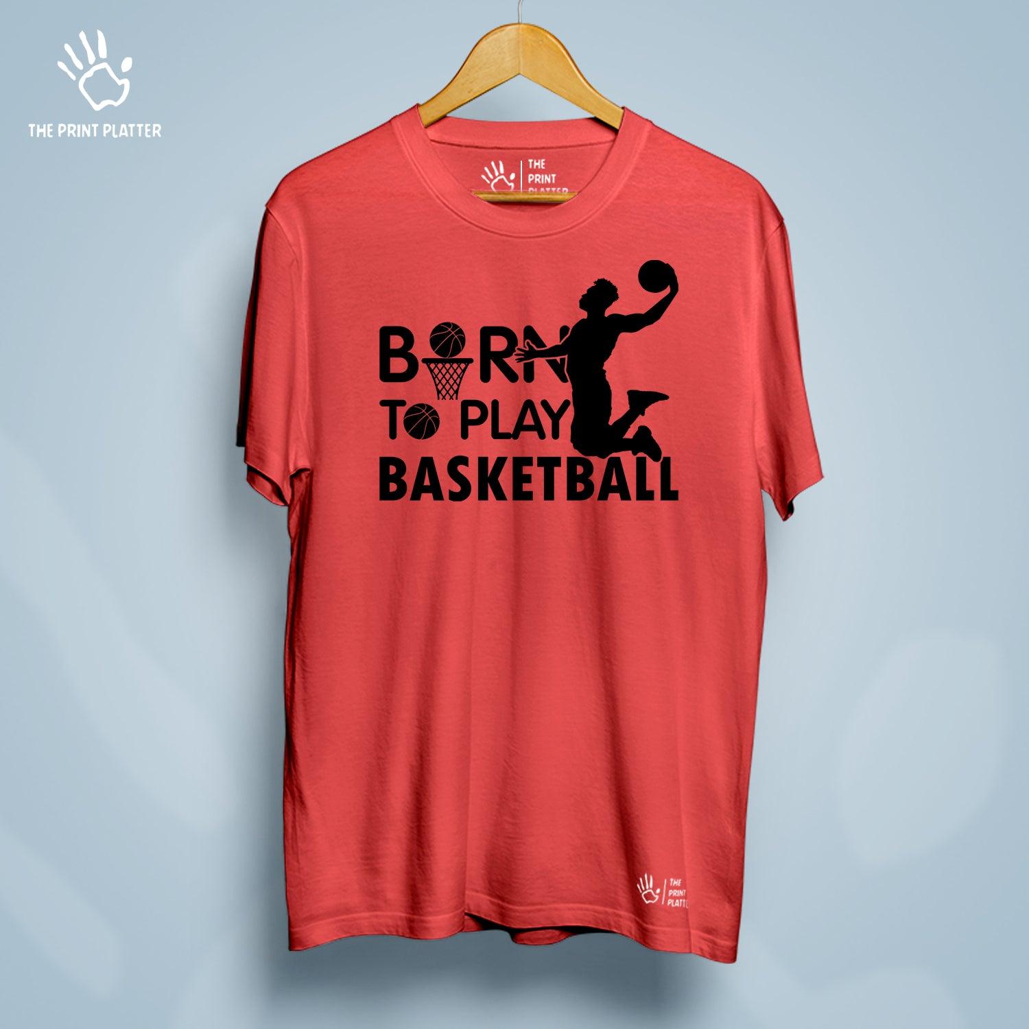 Born To Play Basketball Cotton Bio Wash 180gsm T-shirt | T-R167